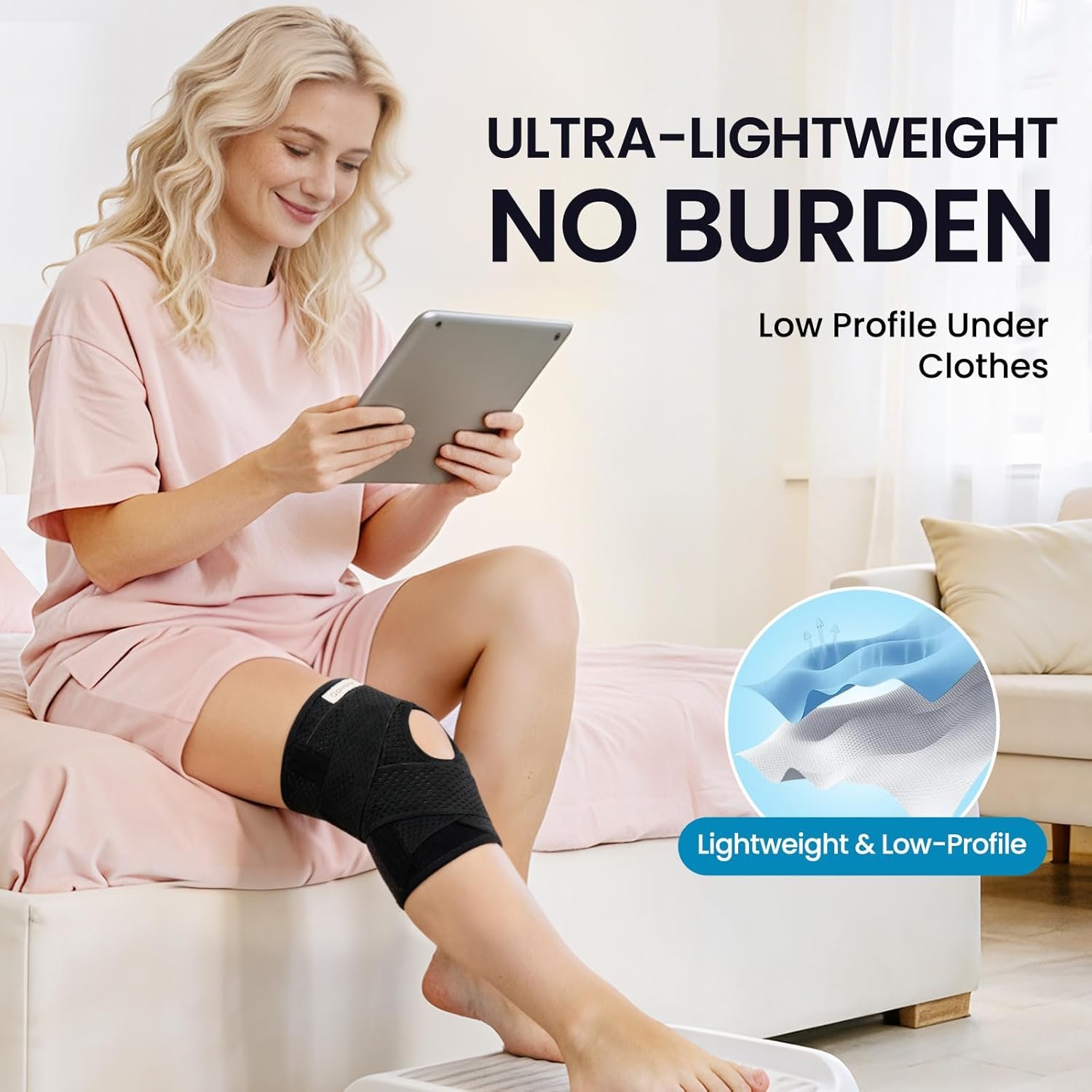 Galvaran Knee Brace with Side Stabilizers for Meniscal Tear Knee Pain ACL MCL Arthritis Injuries Recovery, Breathable Adjustable Knee Support for Men and Women - Image 7