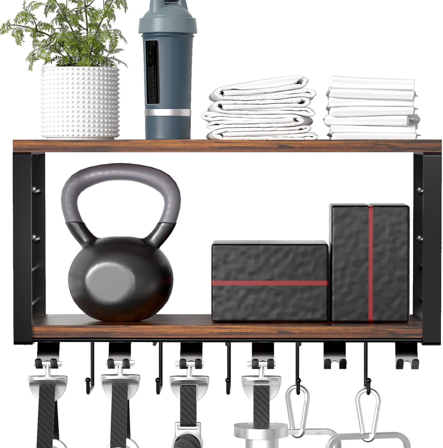 TJ.MOREE 2 Tier Floating Shelf Compatible with Tonal Accessories Wall Mount