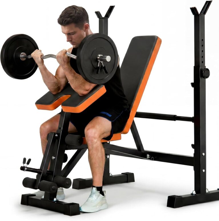 YOLEO 880-1980LBS ASTM-Certified All in One Weight Bench Set Home Strength