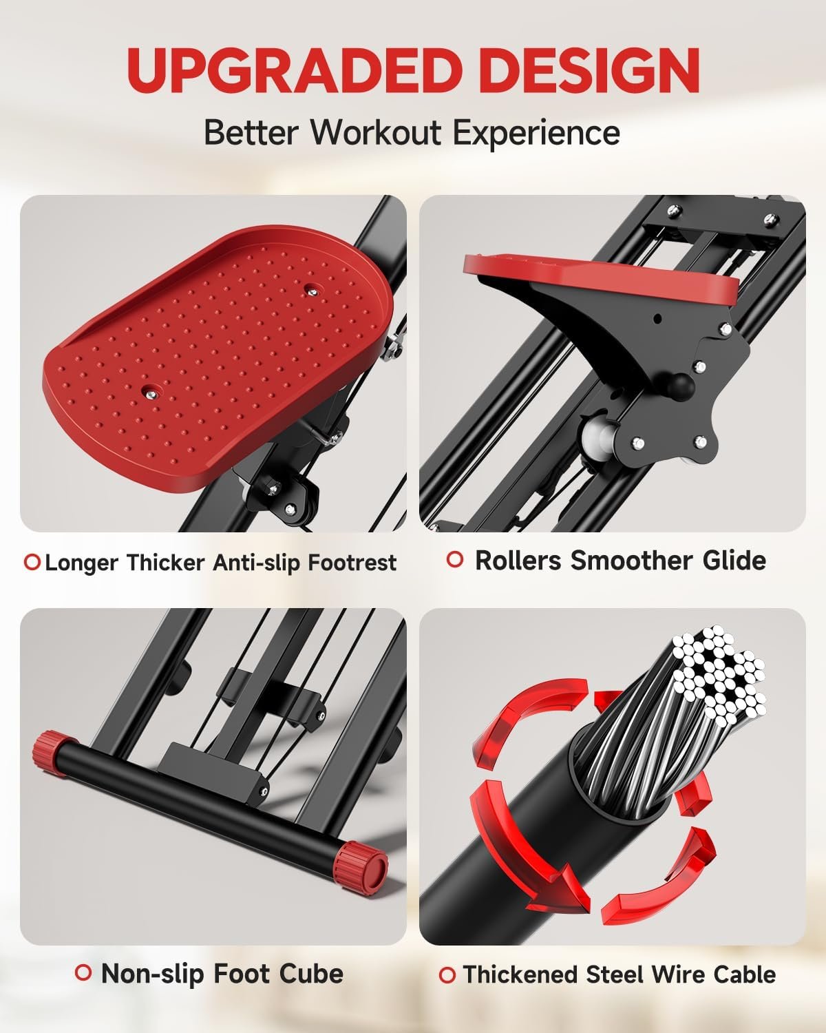 Stair Stepper for Home, 3-Level Resistance with Non-Slip Pedals & LCD - Image 6