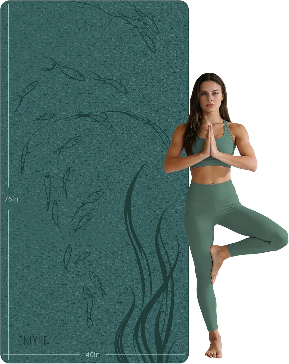 Extra Wide Yoga Mat 76″x40...