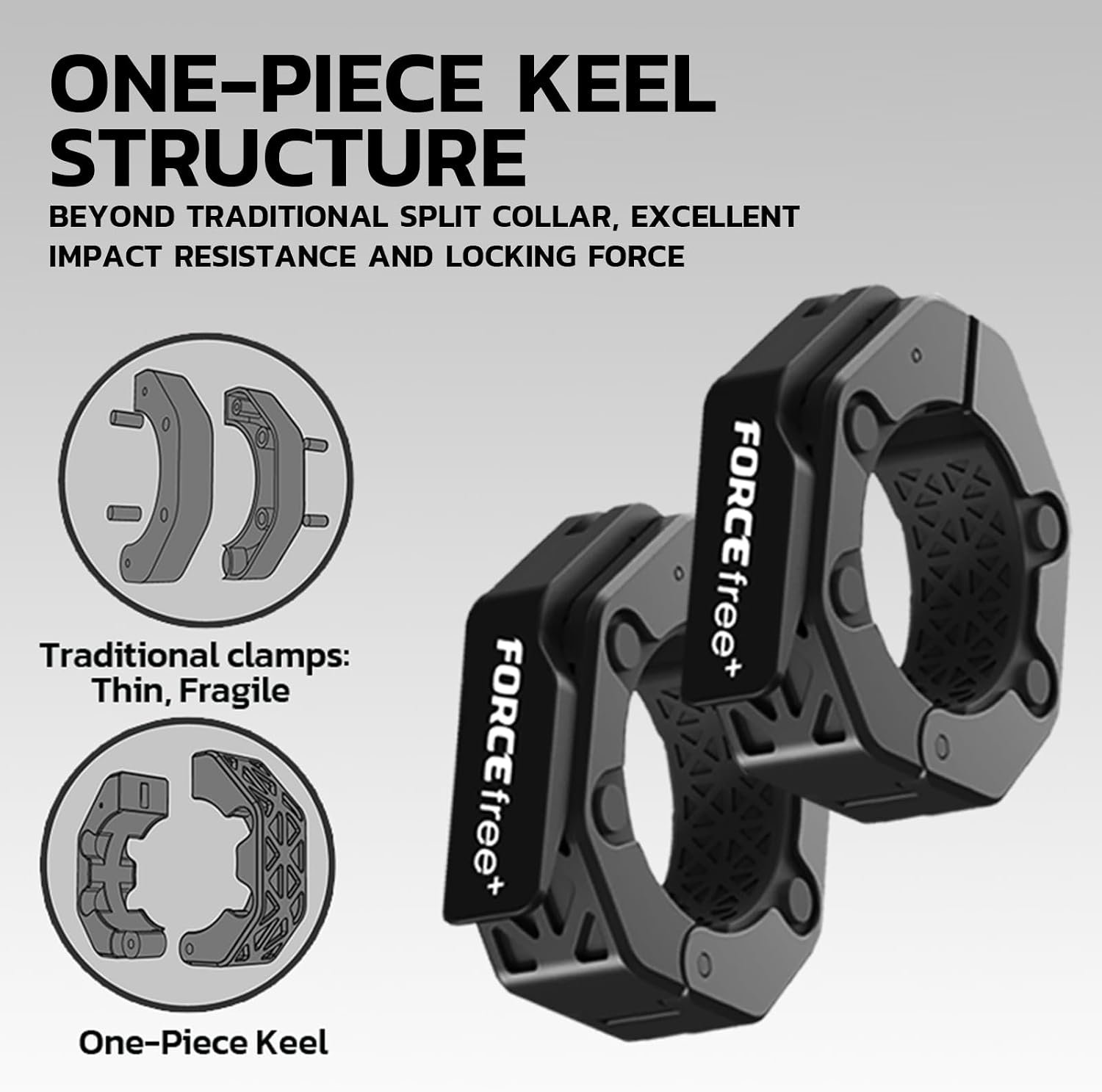 Quick Release Olympic Barbell Collars 2" (Pair) - Non-Slip Weightlifting Barbell Clips for Secure Powerlifting, Home & Gym - High-Strength Metal Bar Clamps - Image 4