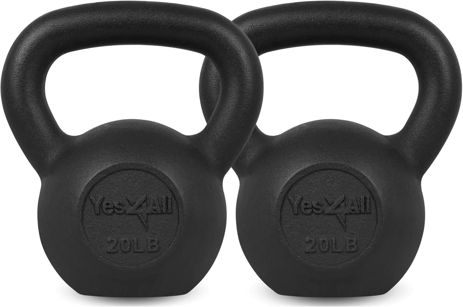 Yes4All Cast Iron Kettlebell, 5-80 Lb Solid One-Piece Design
