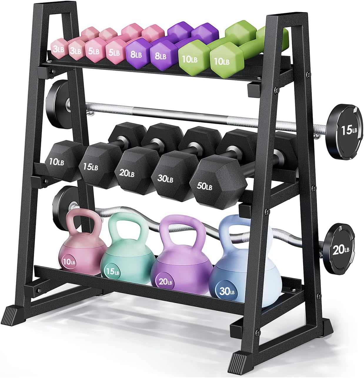 Leteuke 3 Tier Dumbbell Rack Stand ...