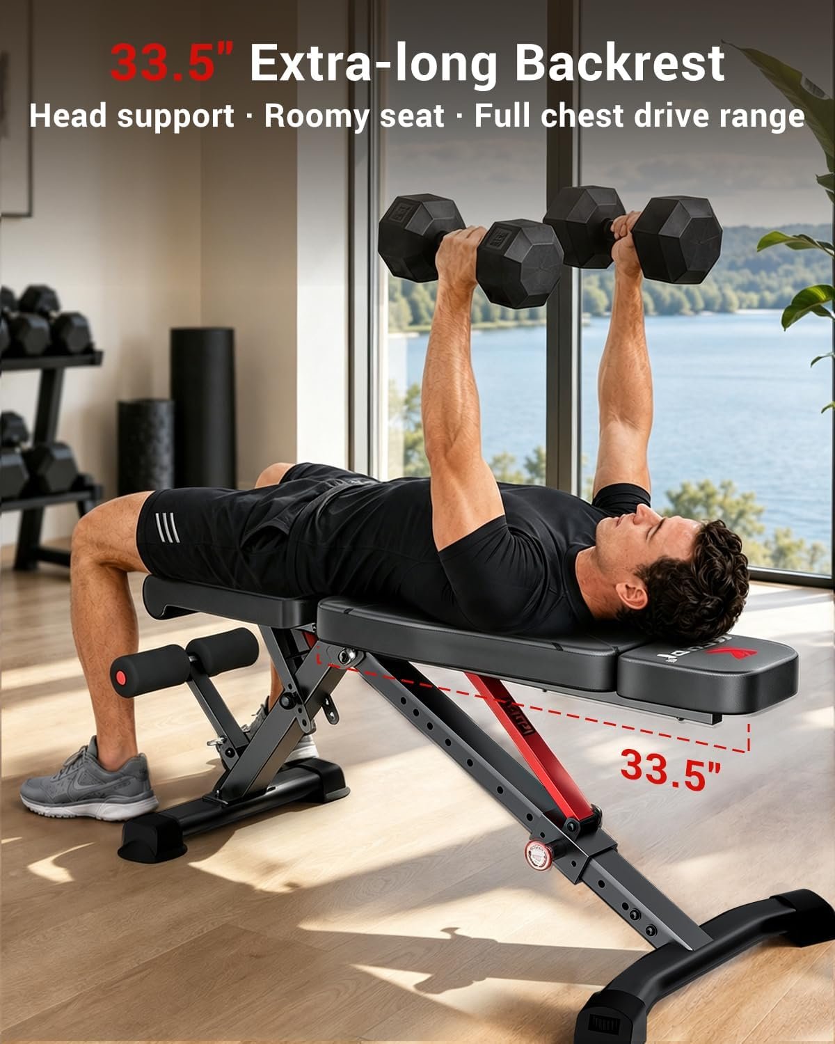 Keppi Weight Bench 900Lb, Adjustable Foldable Sturdy Bench for Home Gym - Image 6