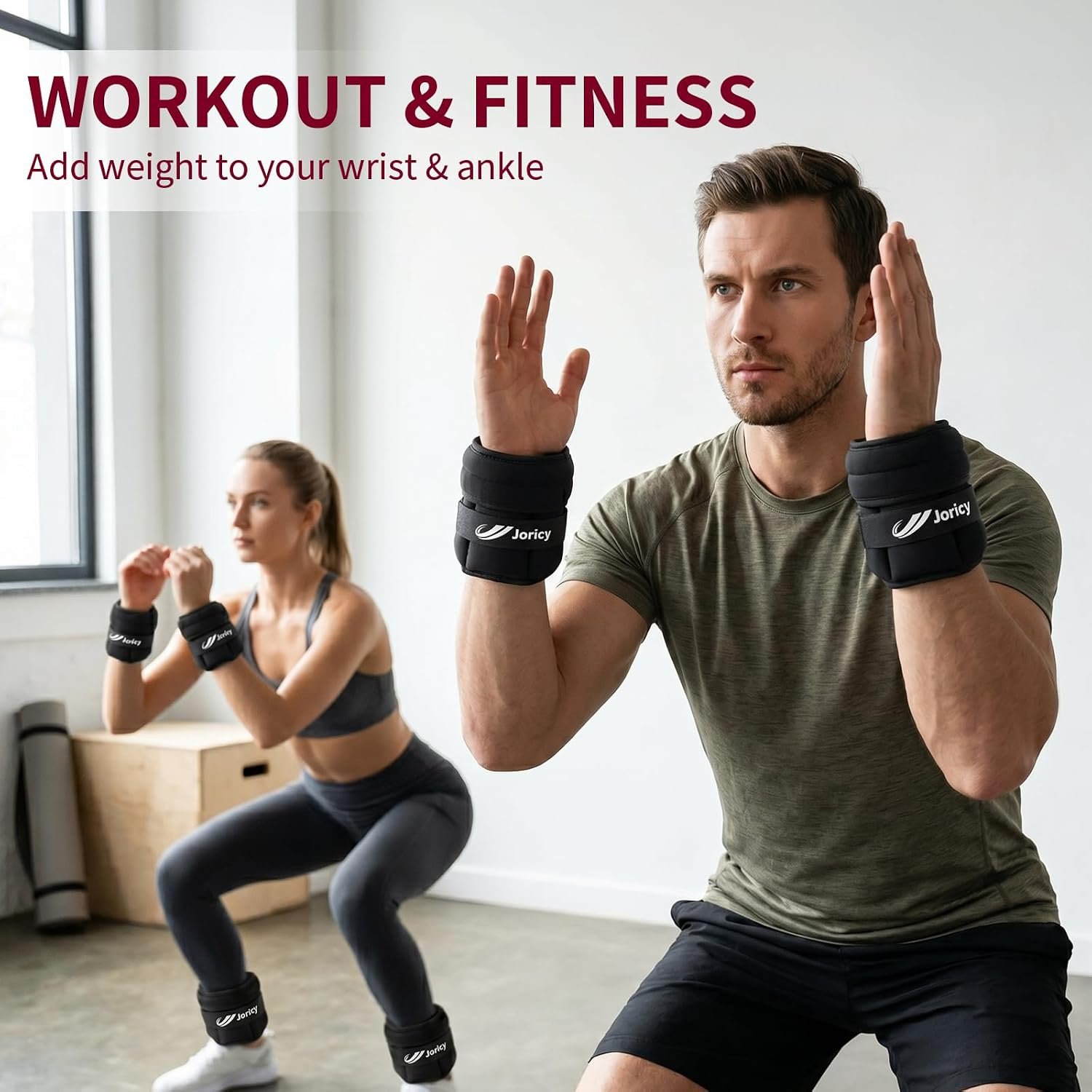 Adjustable Ankle Weights for Women Men A Pair of 1-3/4/5/6/8/10/20LBS - Image 5