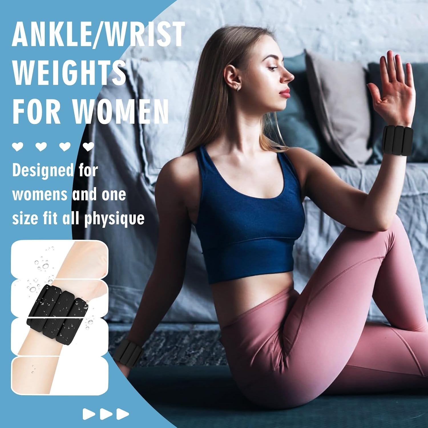 Wrist Weights, 2Pack Adjustable Wea... – 71CCgcx6lHL._AC_SL1500_.jpg
