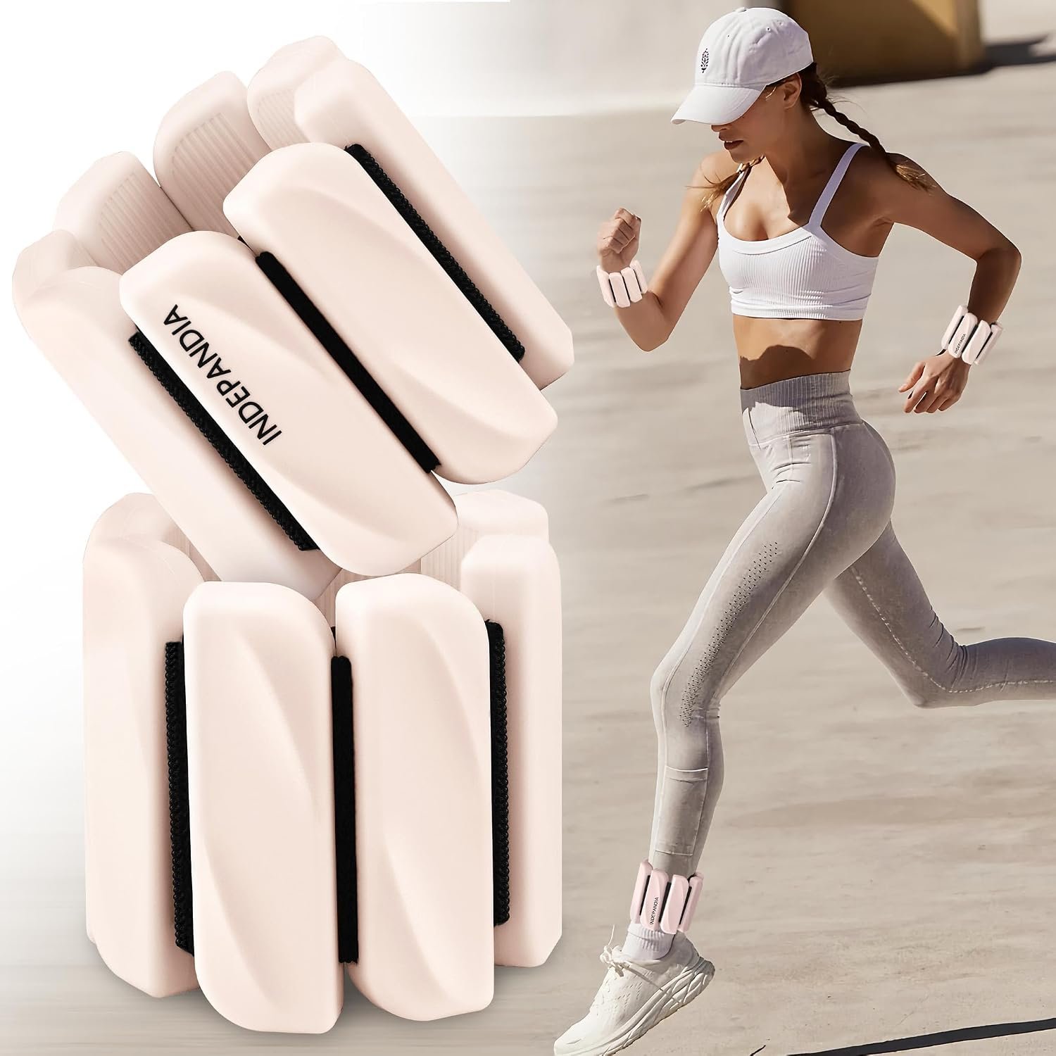 Ankle Wrist Weights for Women 2lbs/4lbs Pairs Adjustable Silicone Weights