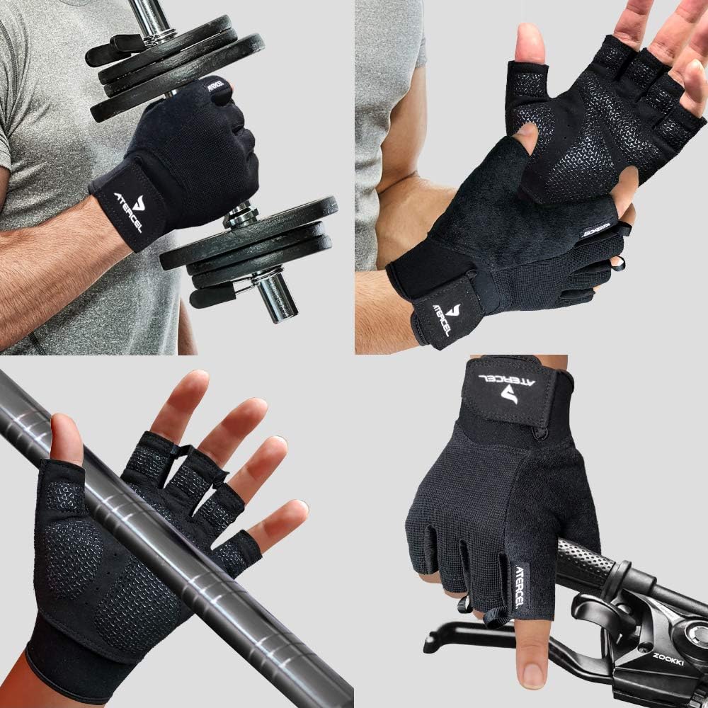 ATERCEL Workout Gloves for Men and Women, Exercise Gloves for Weight Lifting, Cycling, Gym, Training, Breathable and Snug fit - Image 6