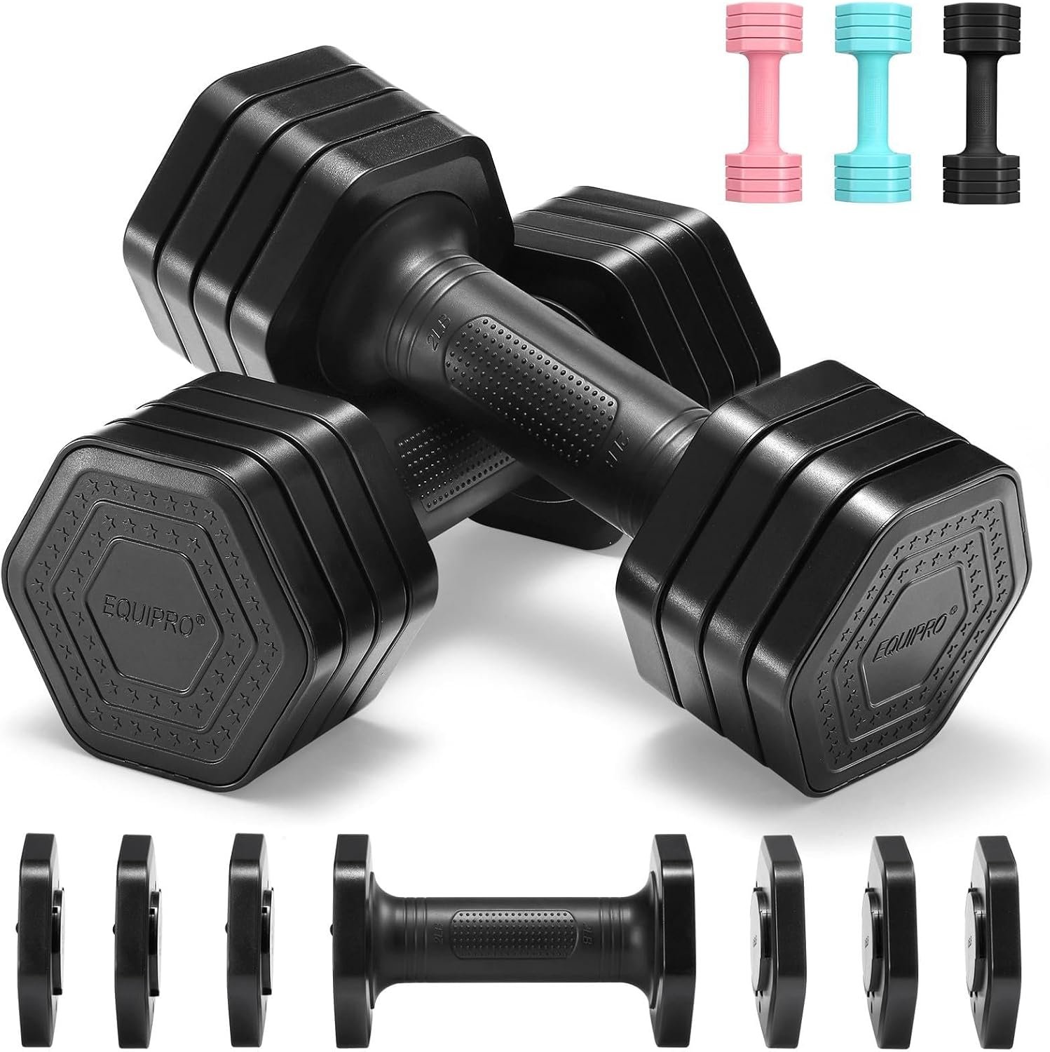 EQUIPRO Adjustable Dumbbell Set, 4 ... – 71EZRTpfRSL._AC_SL1500_.jpg