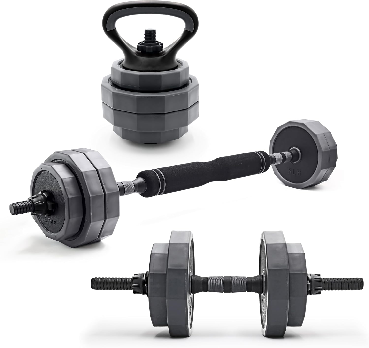 CAP Adjustable Weight Set, Multi-Use Adjustable Dumbbell Set for Home Gym Strength Training, Quick Change Free Weights System, Compact Workout Equipment, Multiple Weight Options