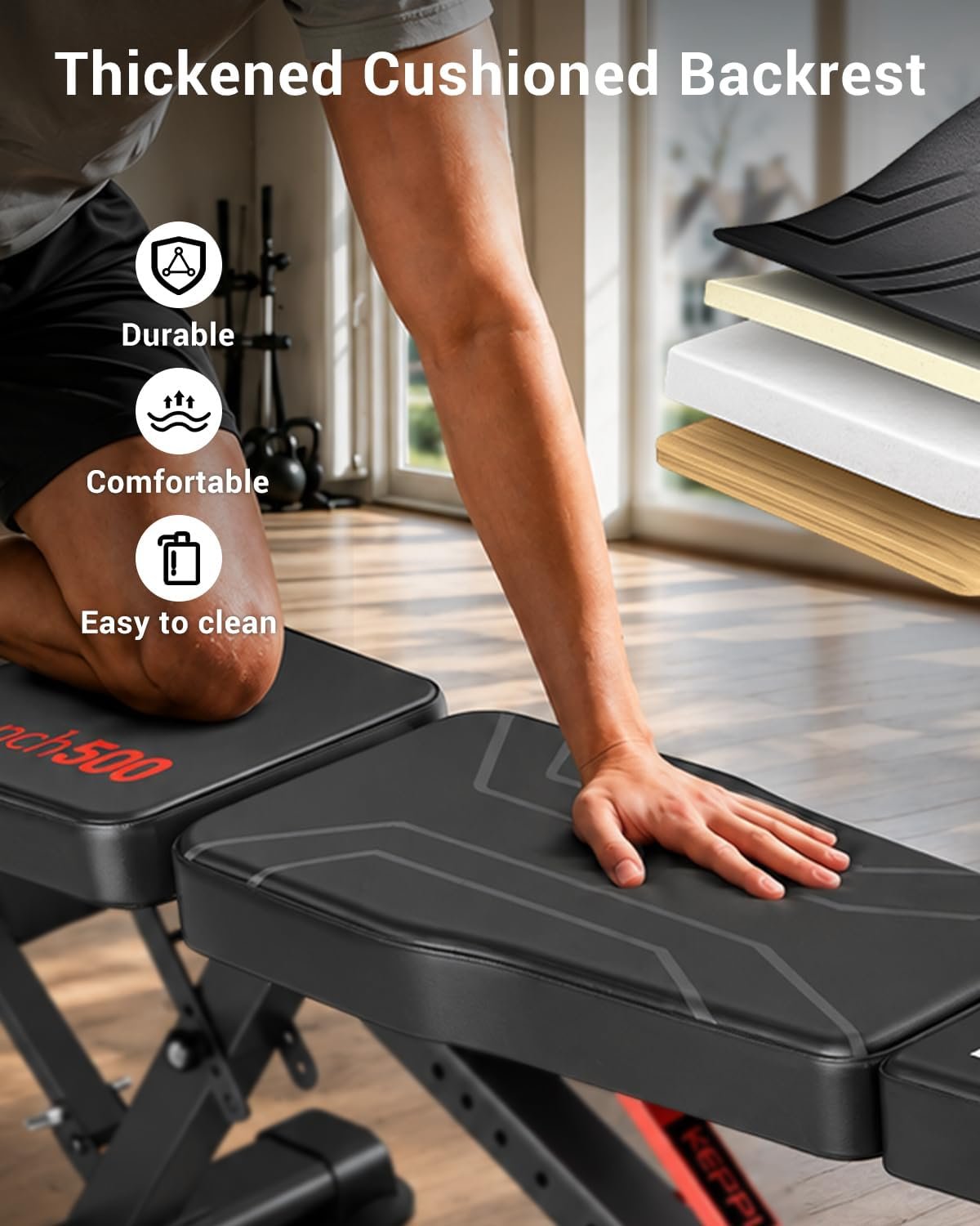 Keppi Weight Bench 900Lb, Adjustable Foldable Sturdy Bench for Home Gym - Image 5