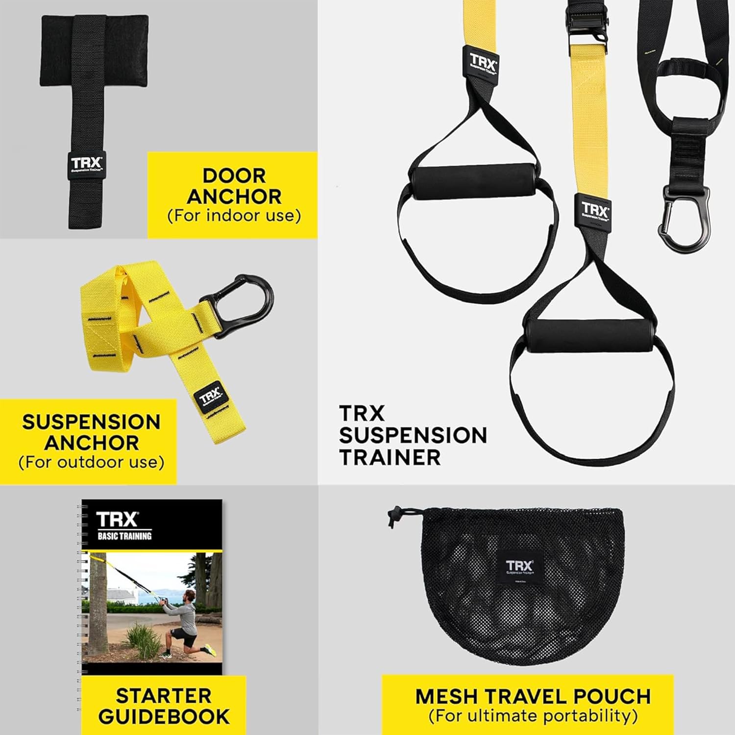 TRX All-In-One Home Gym System – Complete Suspension Training Kit for Strength Training, HIIT & Full-Body Workouts at Home or Outdoors, Includes Indoor & Outdoor Anchors - Image 5