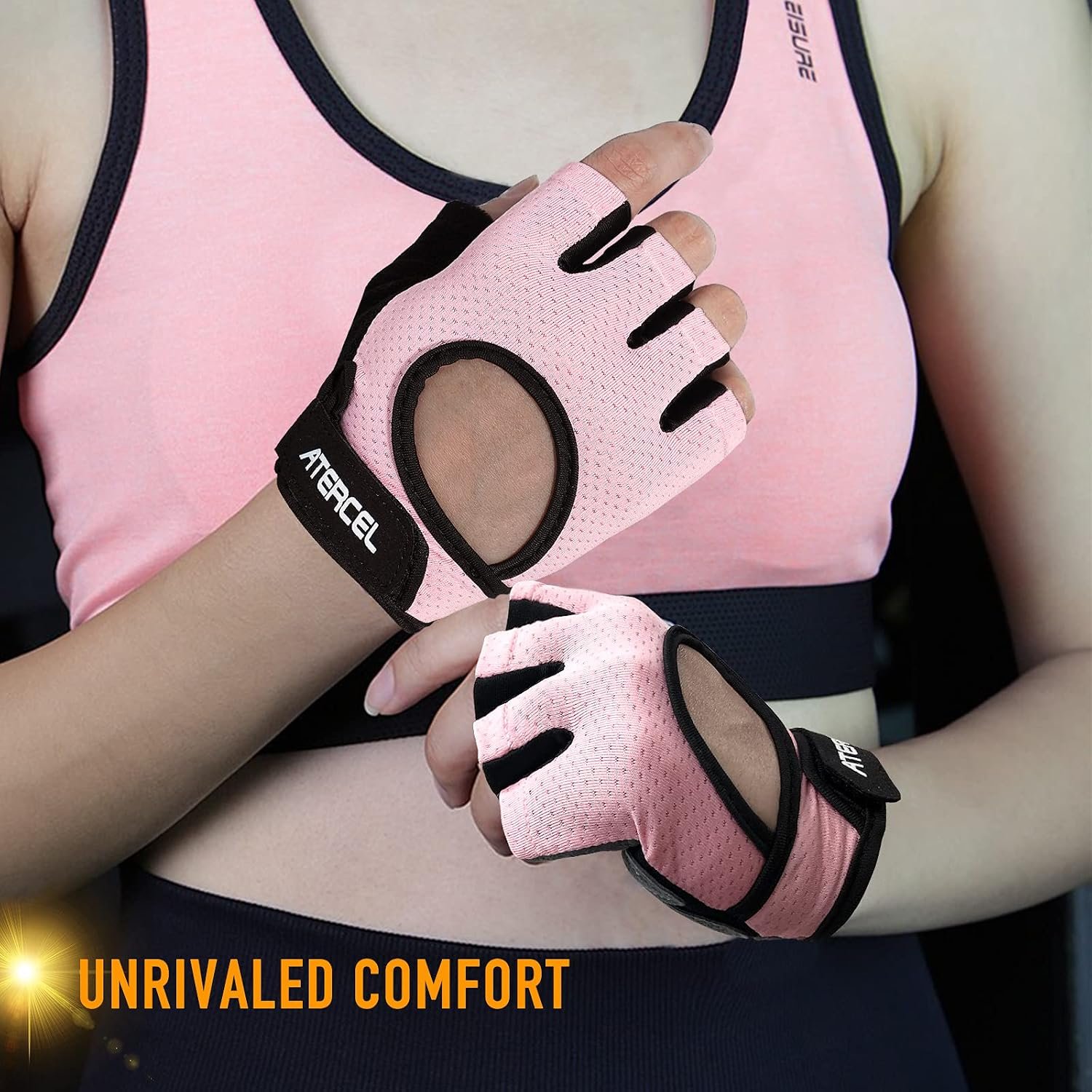 ATERCEL Weight Lifting Gloves Full Palm Protection, Workout Gloves for Gym, Cycling, Exercise, Breathable, Super Lightweight for Mens and Women - Image 3