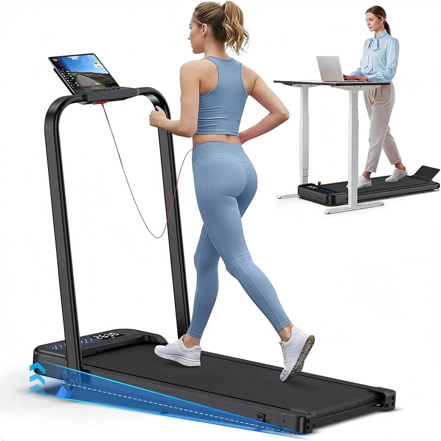 Cardirun Walking Pad with Incline a...