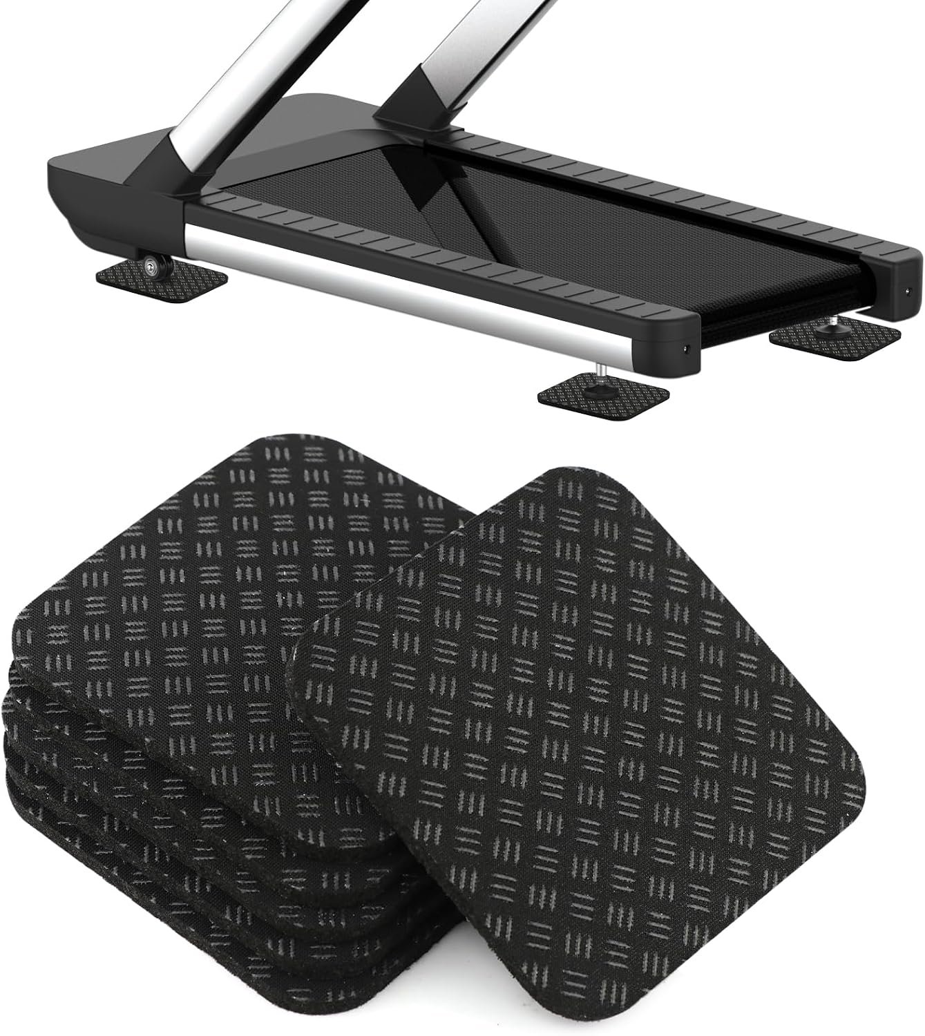 6PCS Treadmill Mat Pads with Storag...