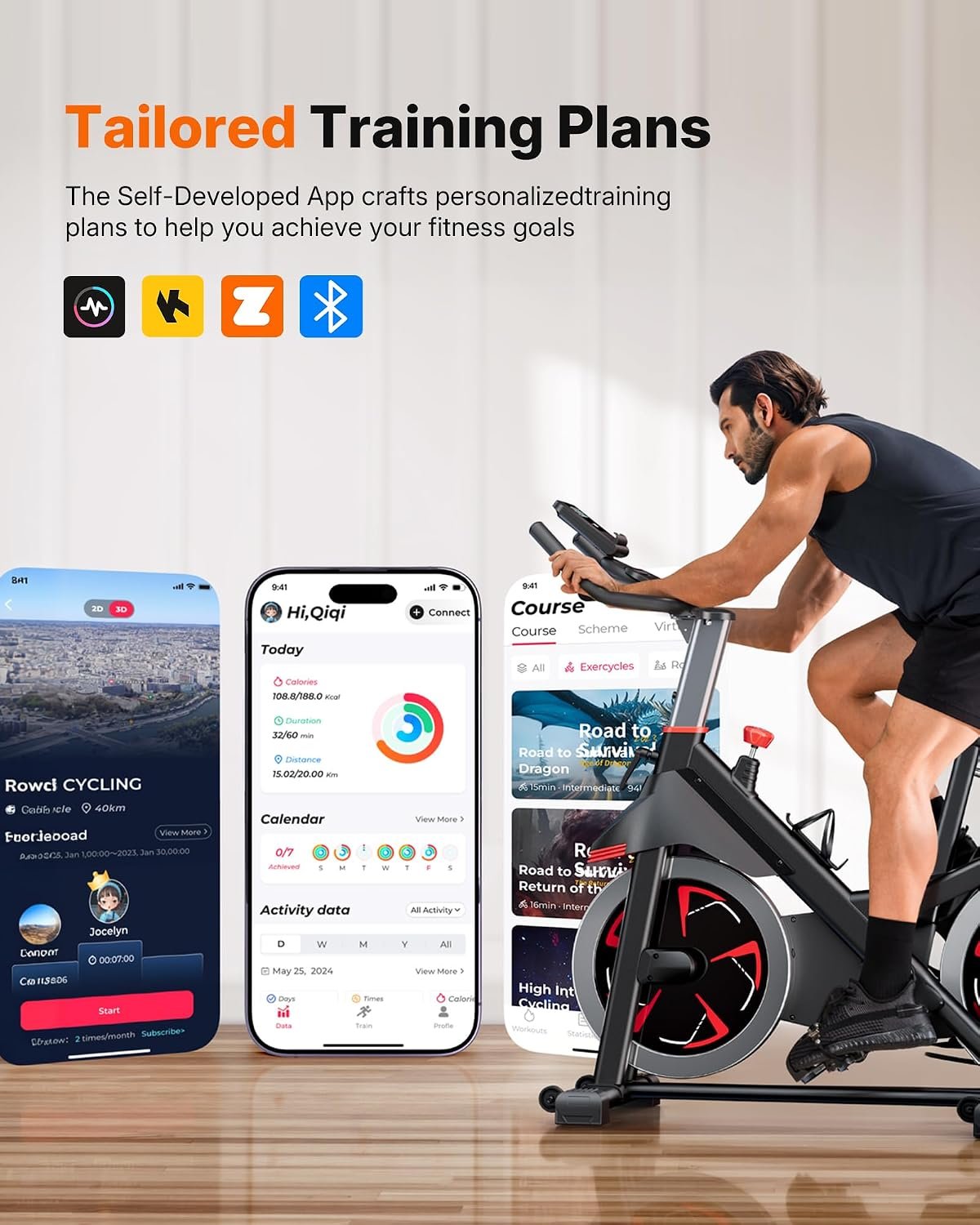 MERACH Magnetic Exercise Bike, Heavy Duty Stationary Bike for Home Gym - Image 4