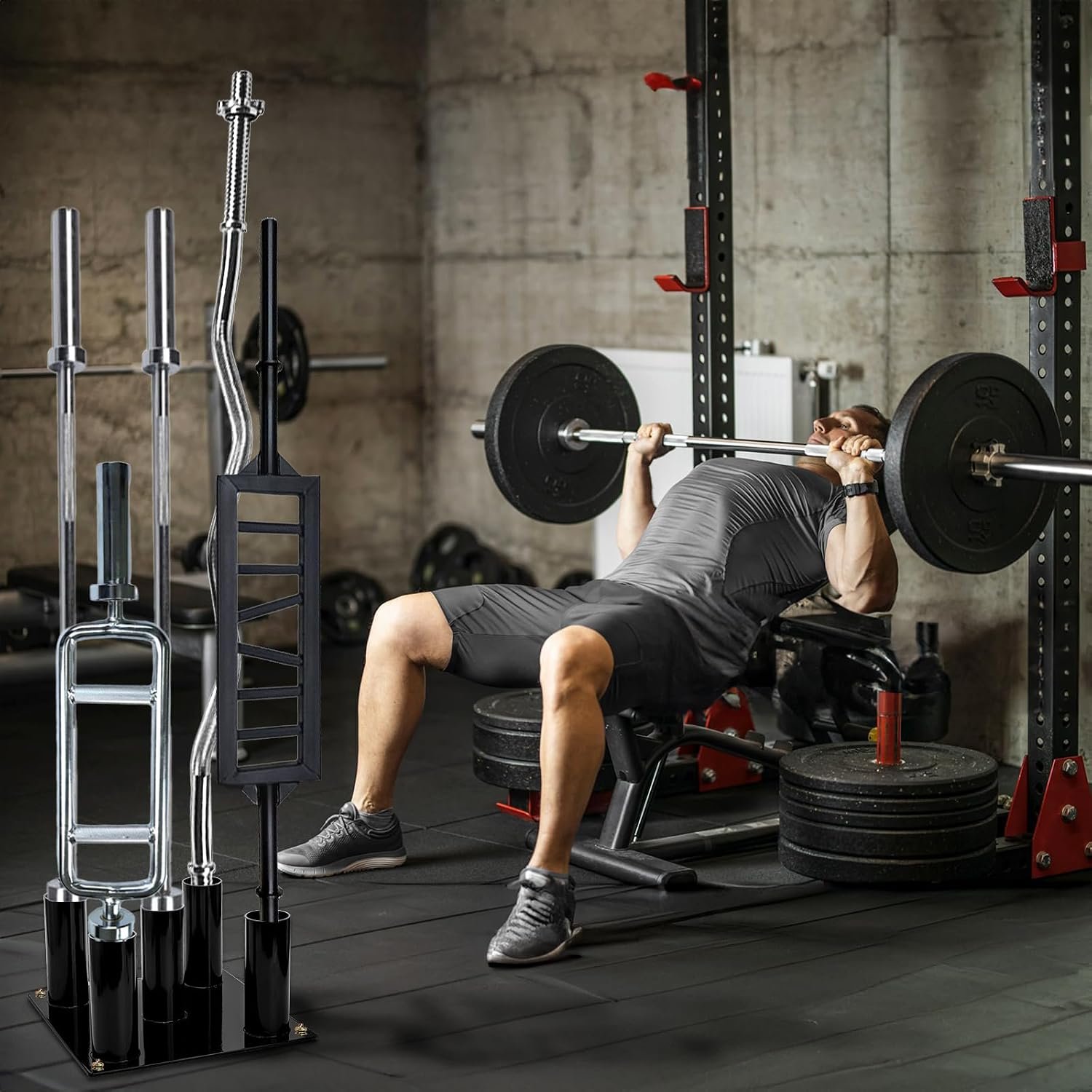Tebery Barbell Floor Stand Holder, ... – 71MWJhZaFrL._AC_SL1500_.jpg