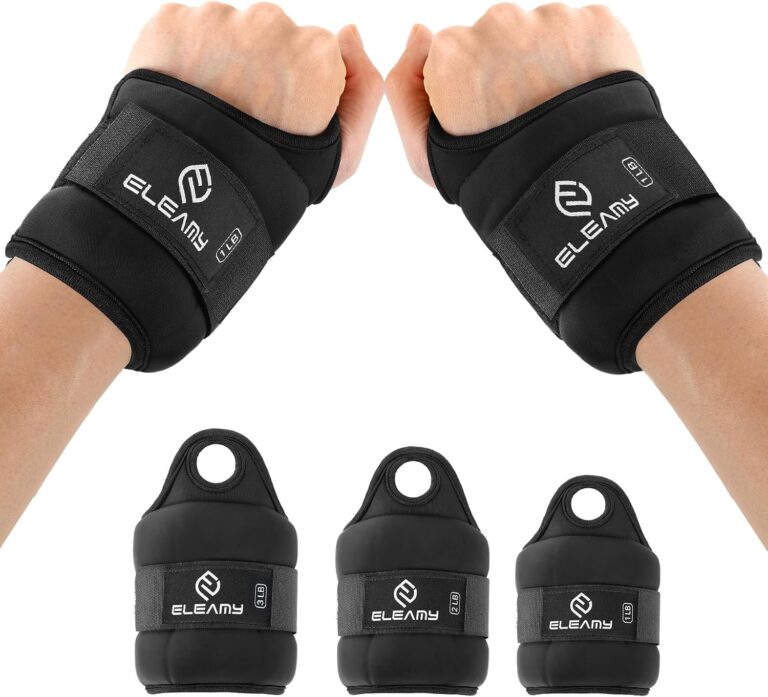 ELEAMY Wrist Weights for Women & Men - 0.5/1/1.5/2/3lb*2 Pairs