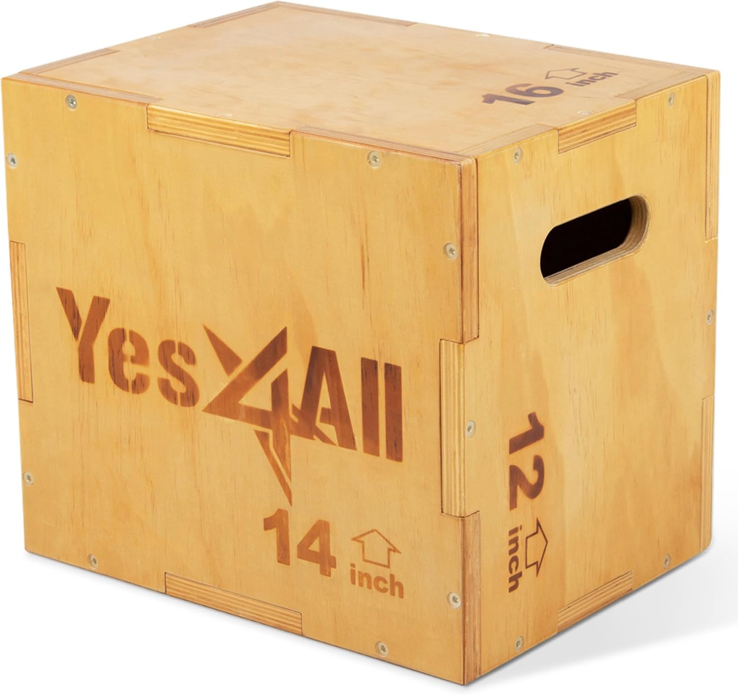 Yes4All Plyo Box, 3-in-1 Wooden Box...