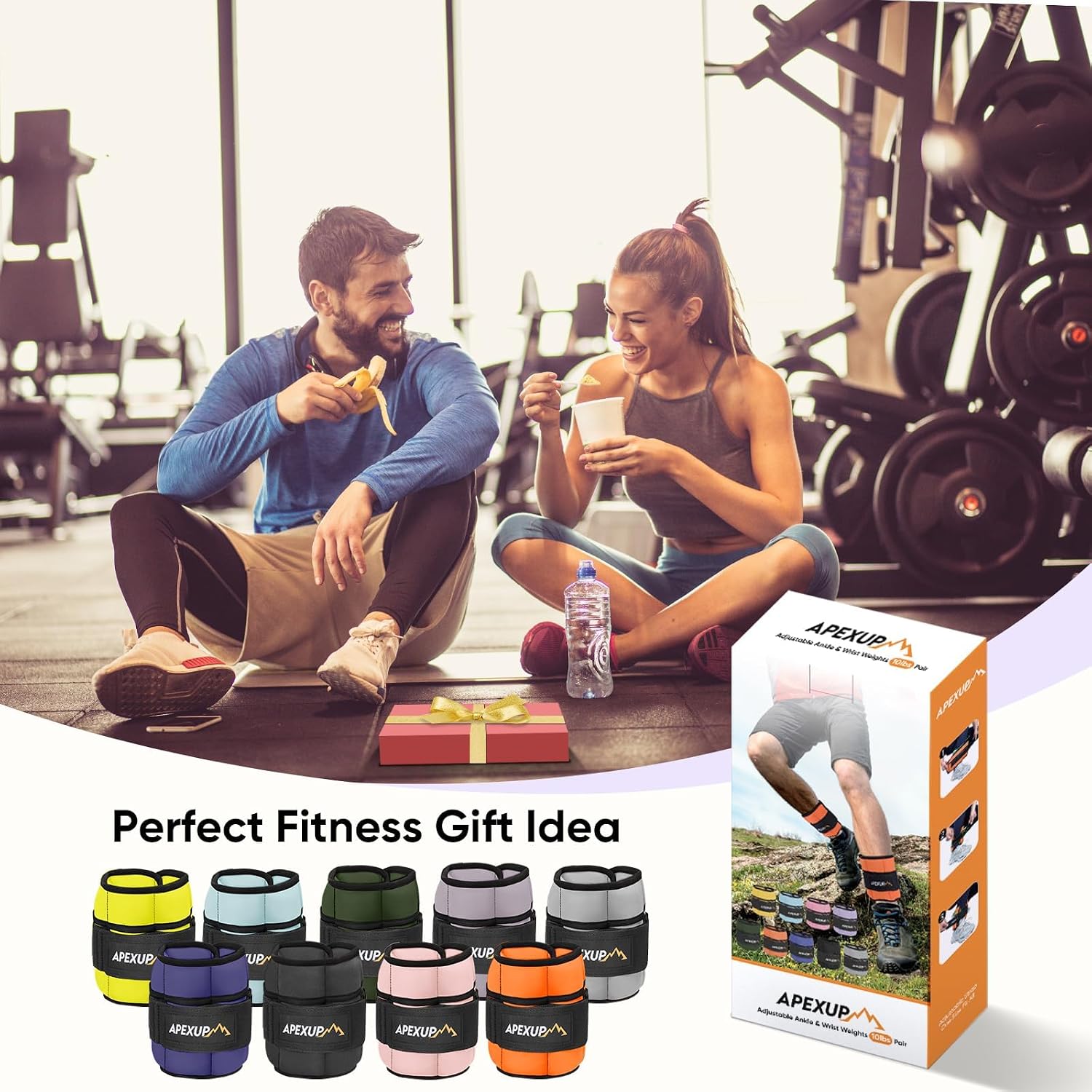 APEXUP Adjustable Ankle Weights for Women and Men, Modularized Leg Weight Straps for Yoga, Walking, Running, Aerobics, Gym, Physical Therapy - Image 7