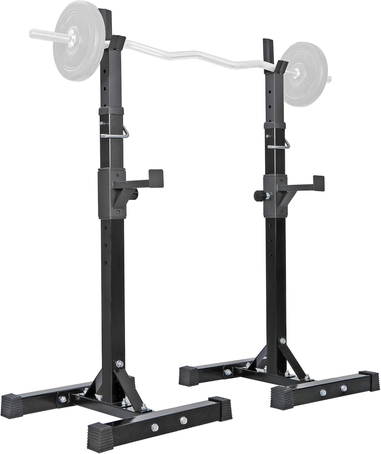 ANT MARCH Pair of Adjustable Height 40"-66" Portable Squat Rack Stands
