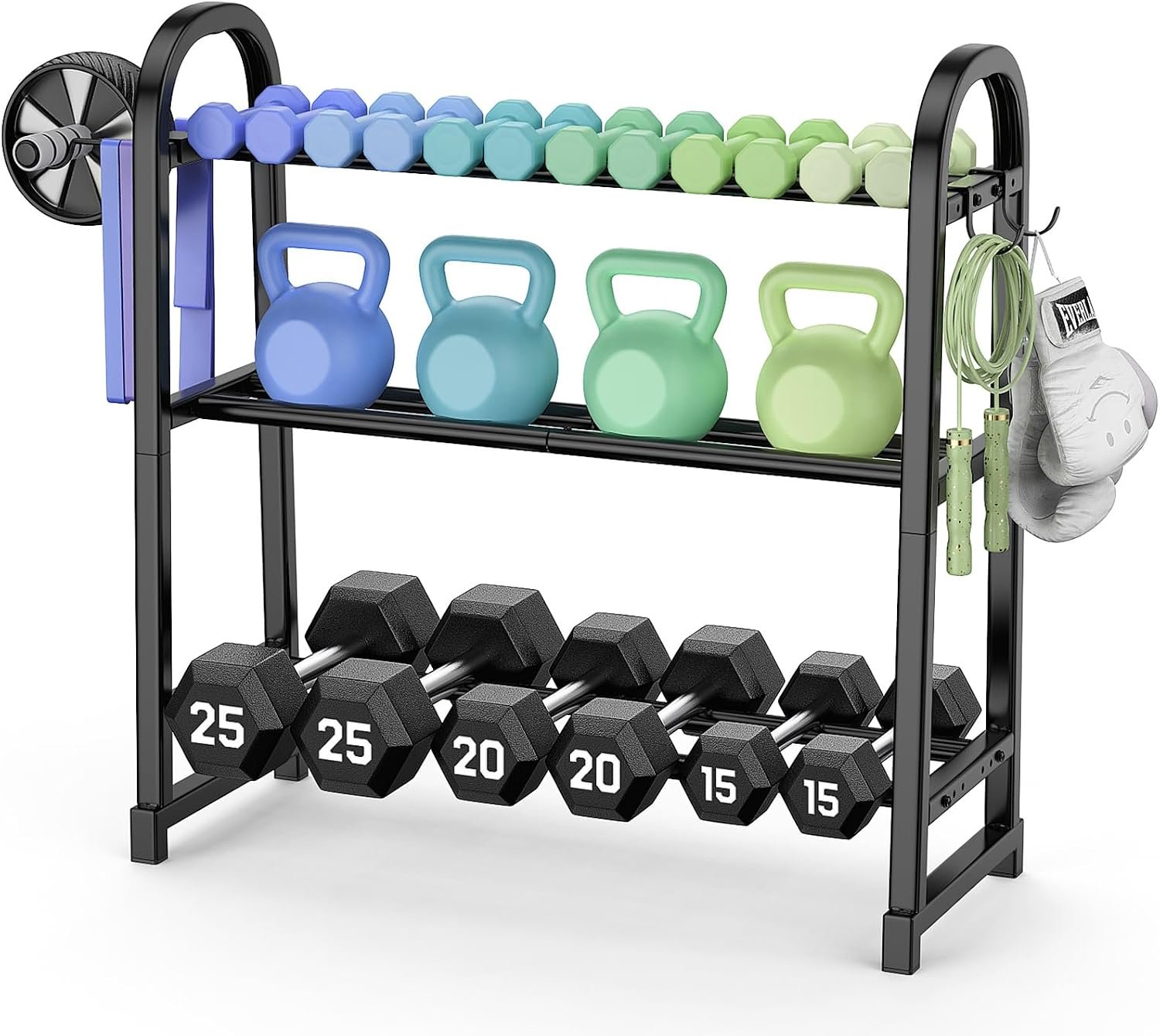 3 Tier Dumbbell Rack - Weight Rack for Home Gym: Stand Only