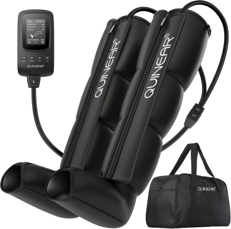 QUINEAR Air Compression Recovery System, Professional Sequential Device for Massage Therapy, Foot and Leg Recovery Boots to Improve Circulation for Athletes, FSA-HSA Eligible (Large)