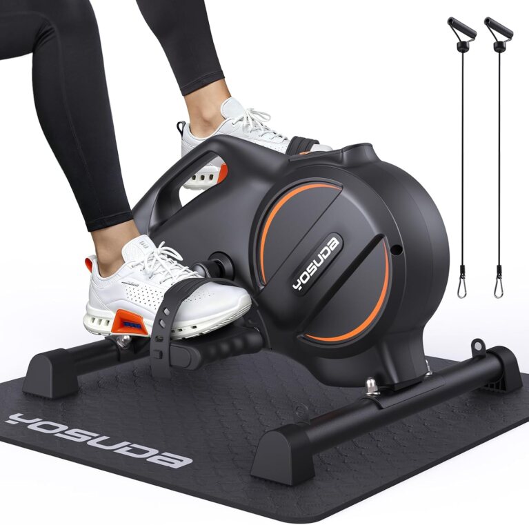 YOSUDA Under Desk Bike with 16-Level Magnetic Resistance & Bluetooth App