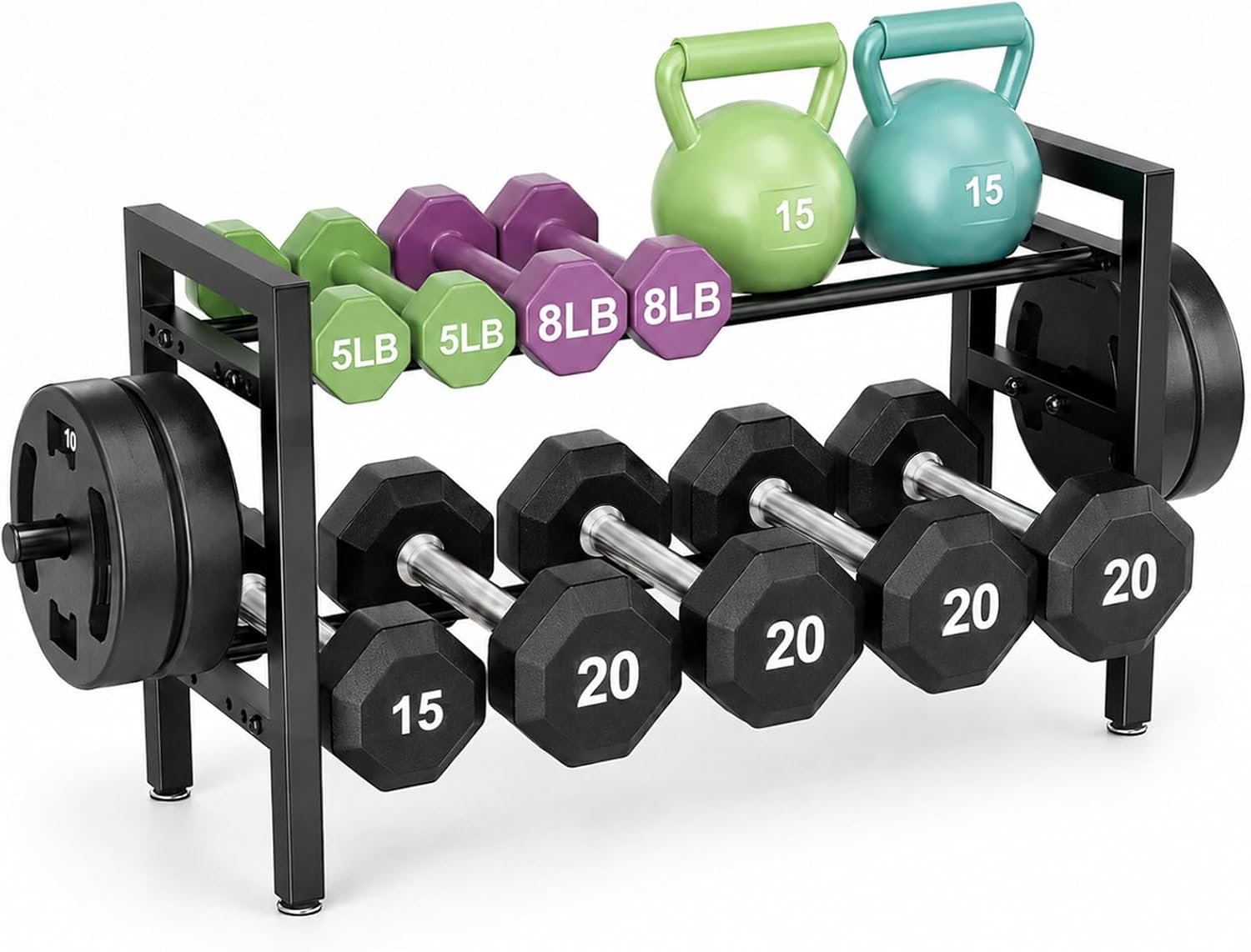 2-Tier Dumbbell Rack Small Weight R...