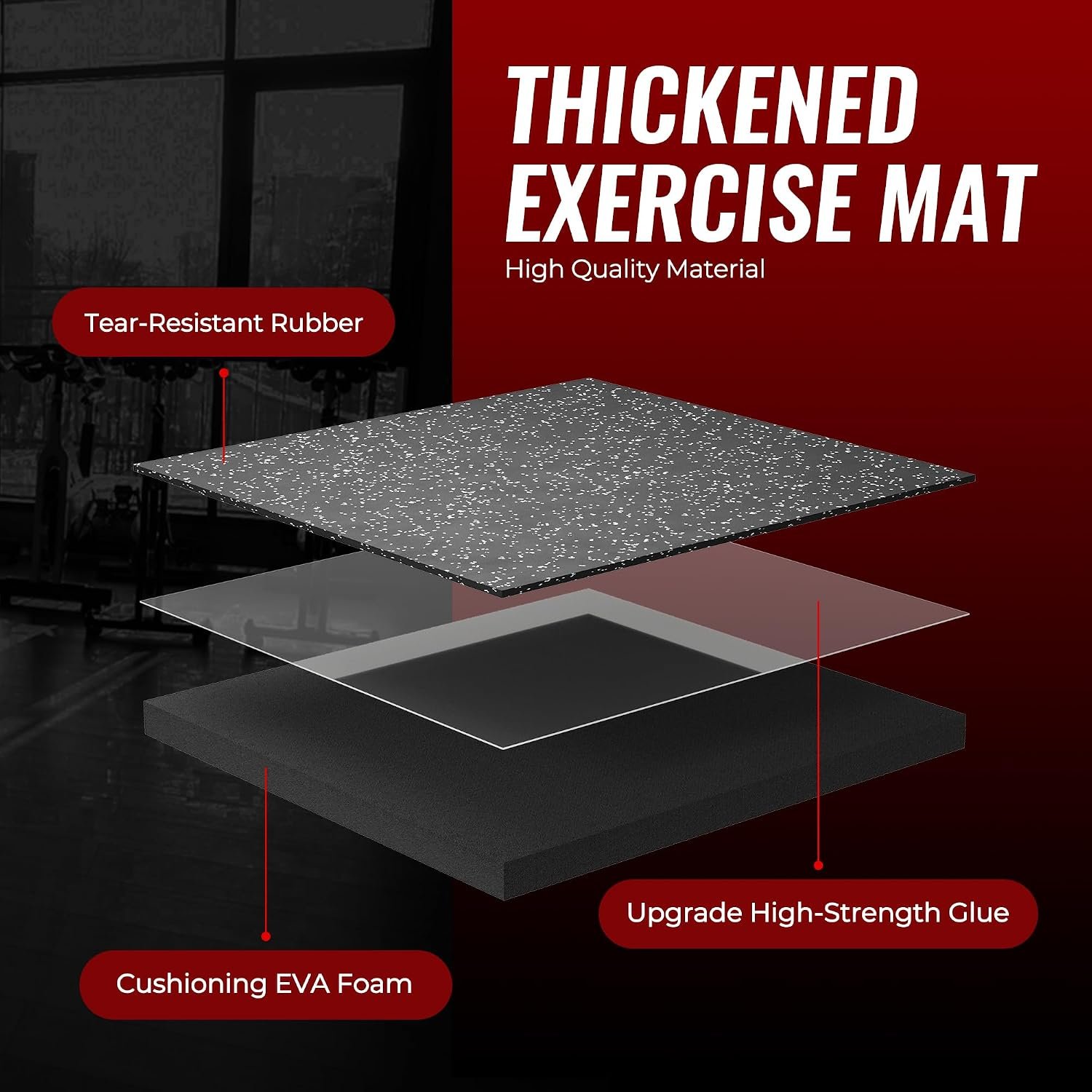 SUPERJARE 0.79'' Extra-Thick 18 Pcs 72 Sq Ft Exercise Equipment Mats - Image 8