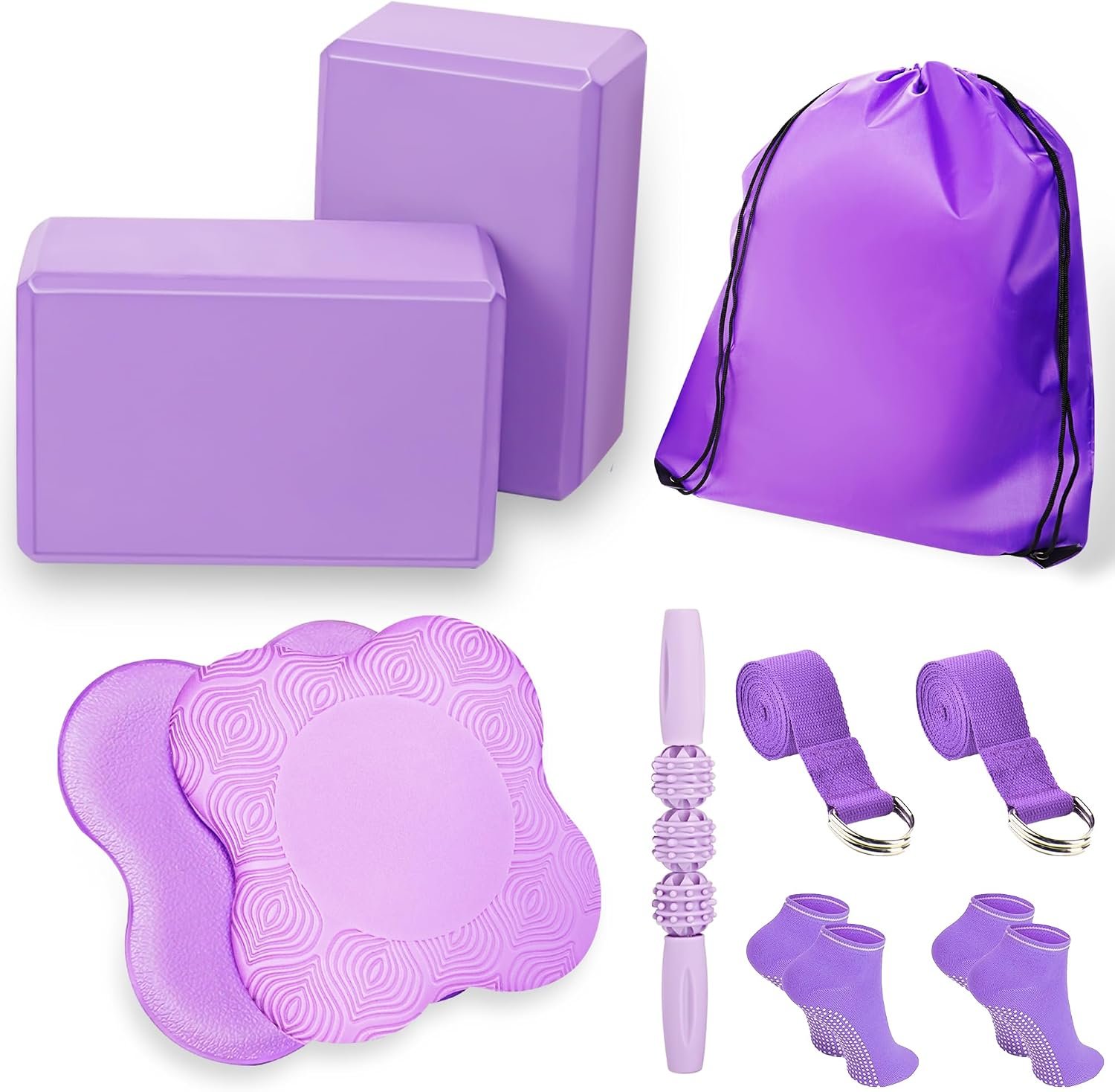 2 Yoga Blocks Supportive Accessorie...