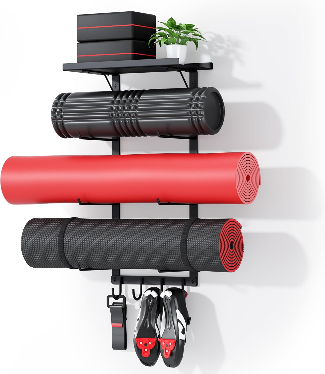 Yoga Mat Holder Wall Mount, Home Gy...