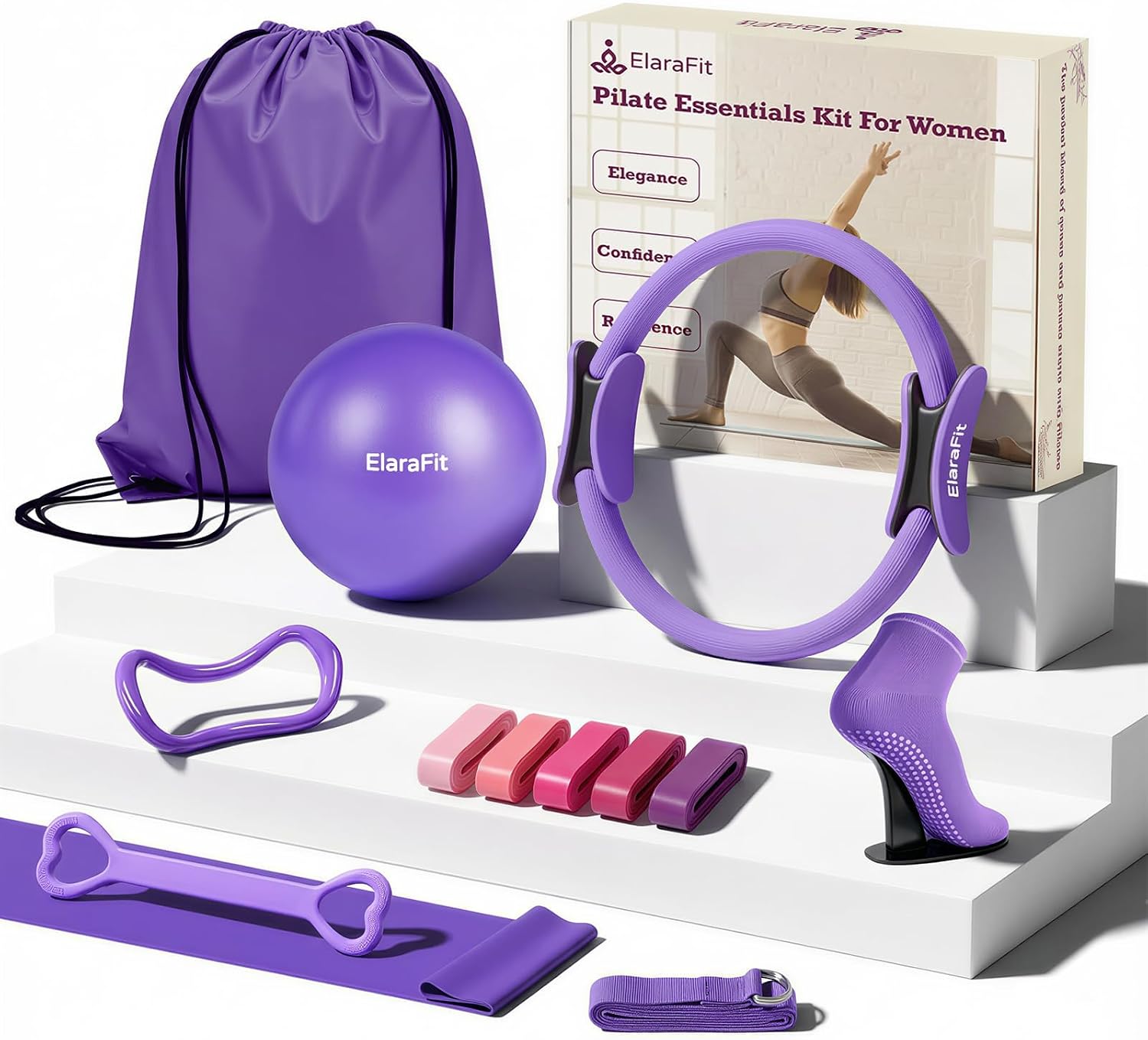 Home Pilates Ring and Ball Set for ...