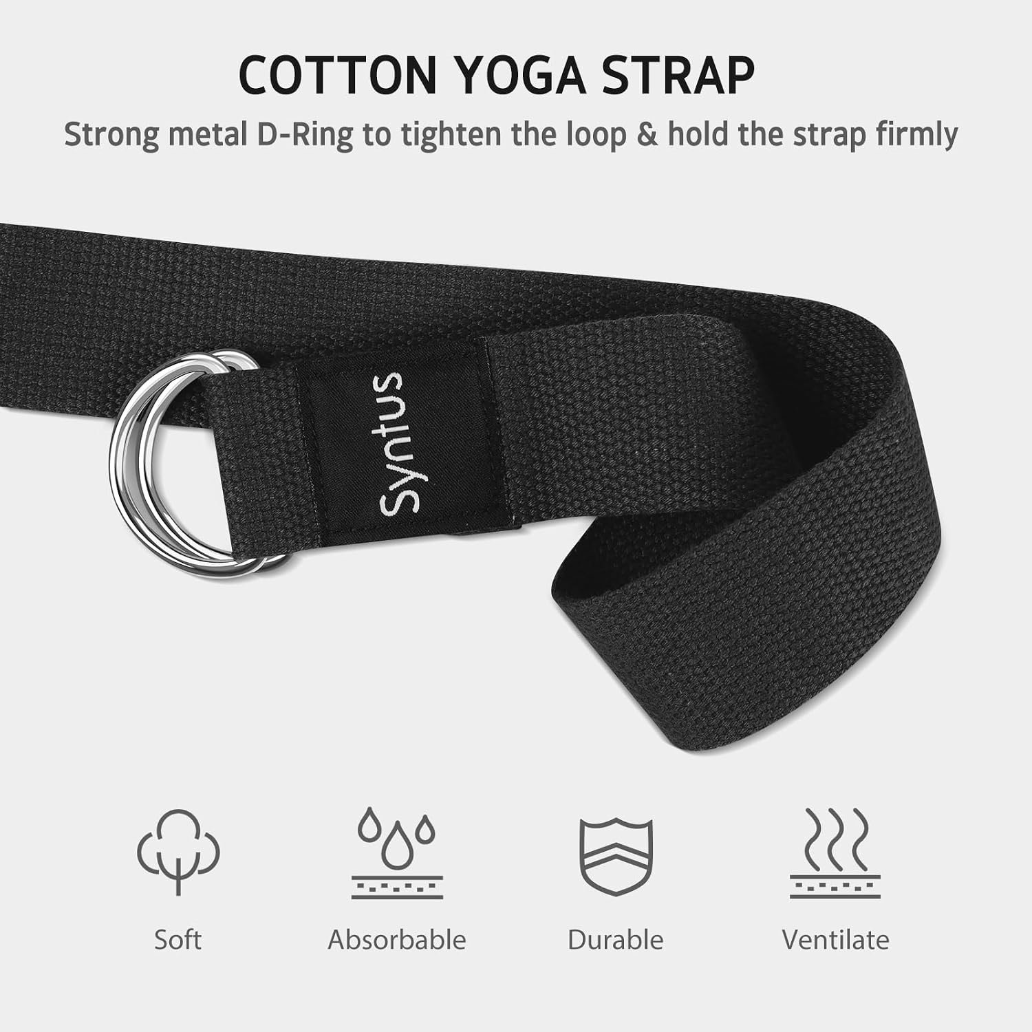 Syntus Yoga Block & Strap Set for Fitness, Pilates, Stretching and Toning - Image 3