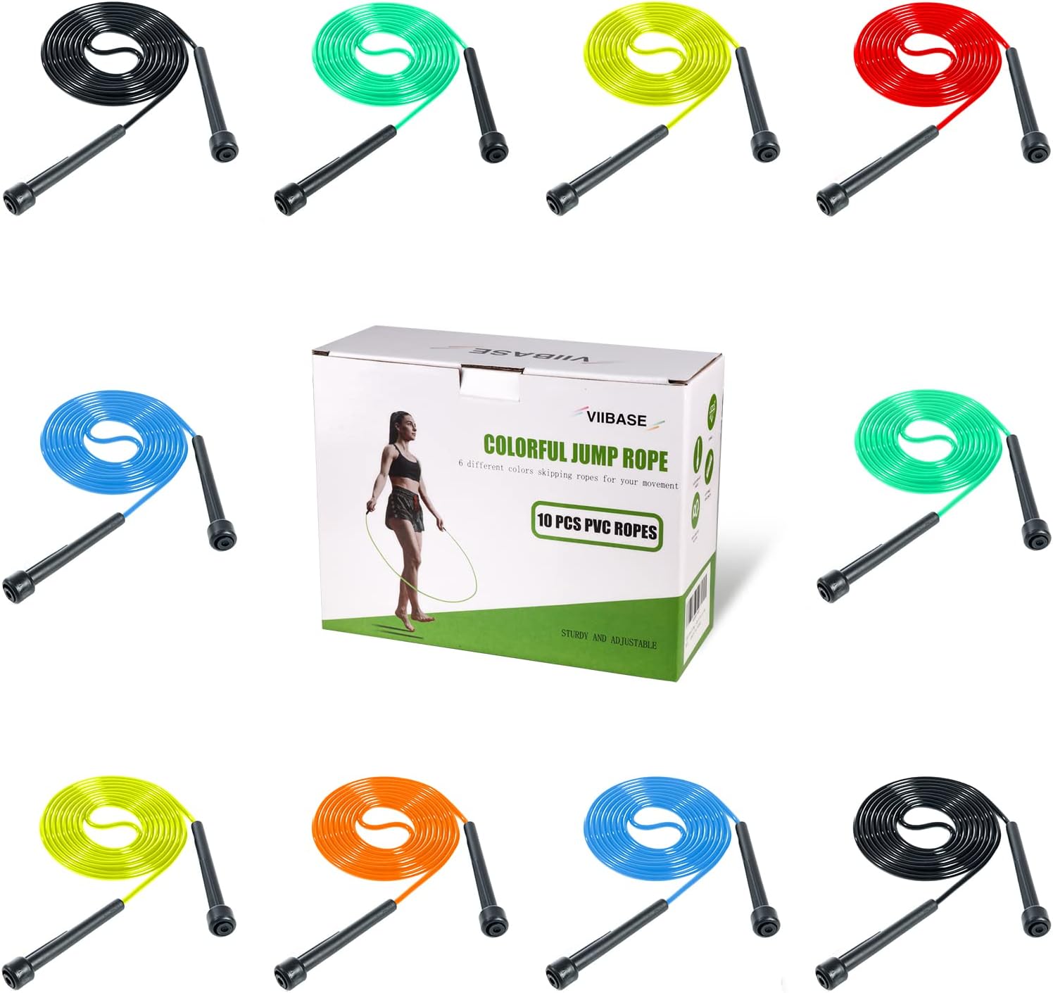 Pack PVC Jump Rope for Cardio Fitne...