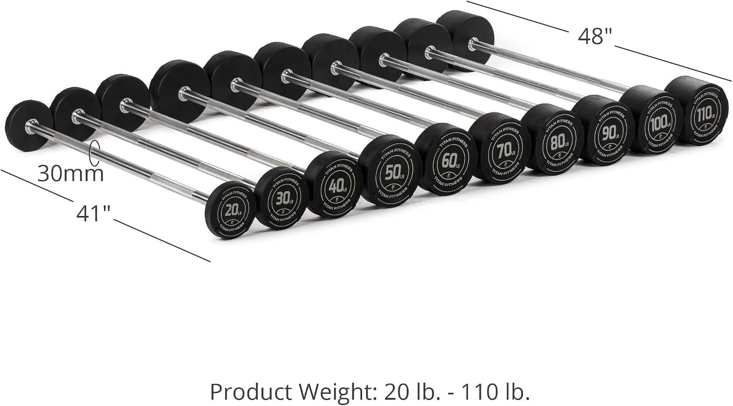 Titan Fitness Rubber Fixed Barbells... – 71Uzj7w1IFL._AC_SL1500_.jpg