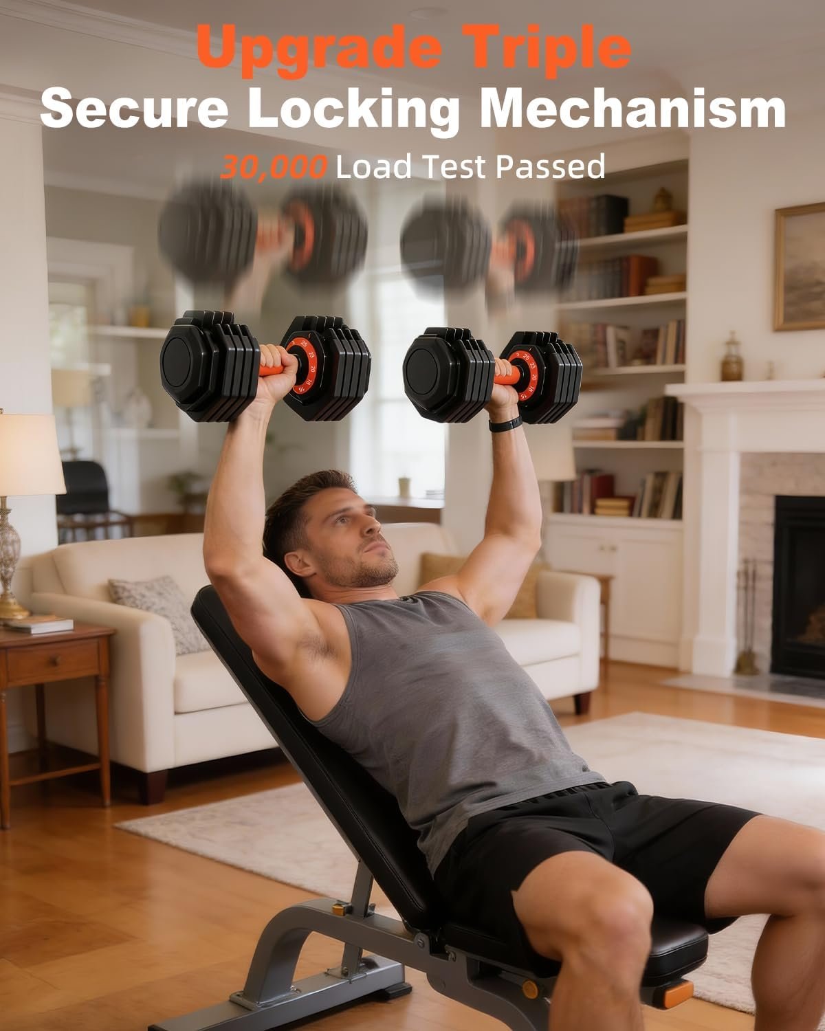 Adjustable Dumbbell Set 25lb/50lb, 10 in1 Adjustable Dumbbells for Home Gym - Image 4