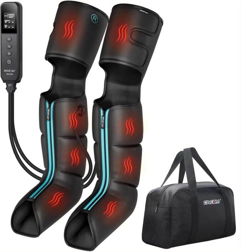 CINCOM Leg Massager with Heat and Air Compression for Pain Relief FSA - HSA