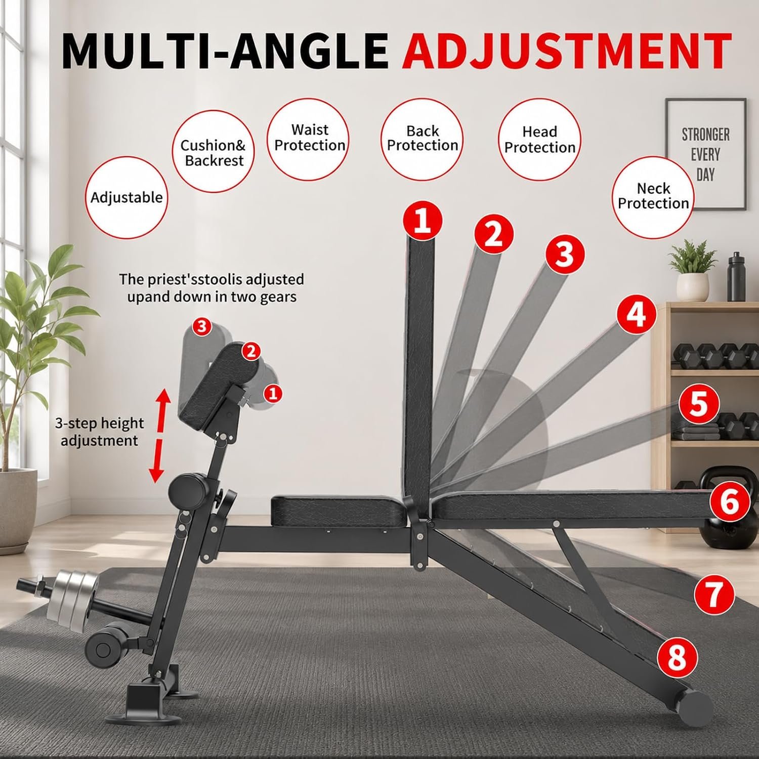 K KiNGKANG Adjustable Weight Bench,... – 71X7xLCmwdL._AC_SL1500_.jpg