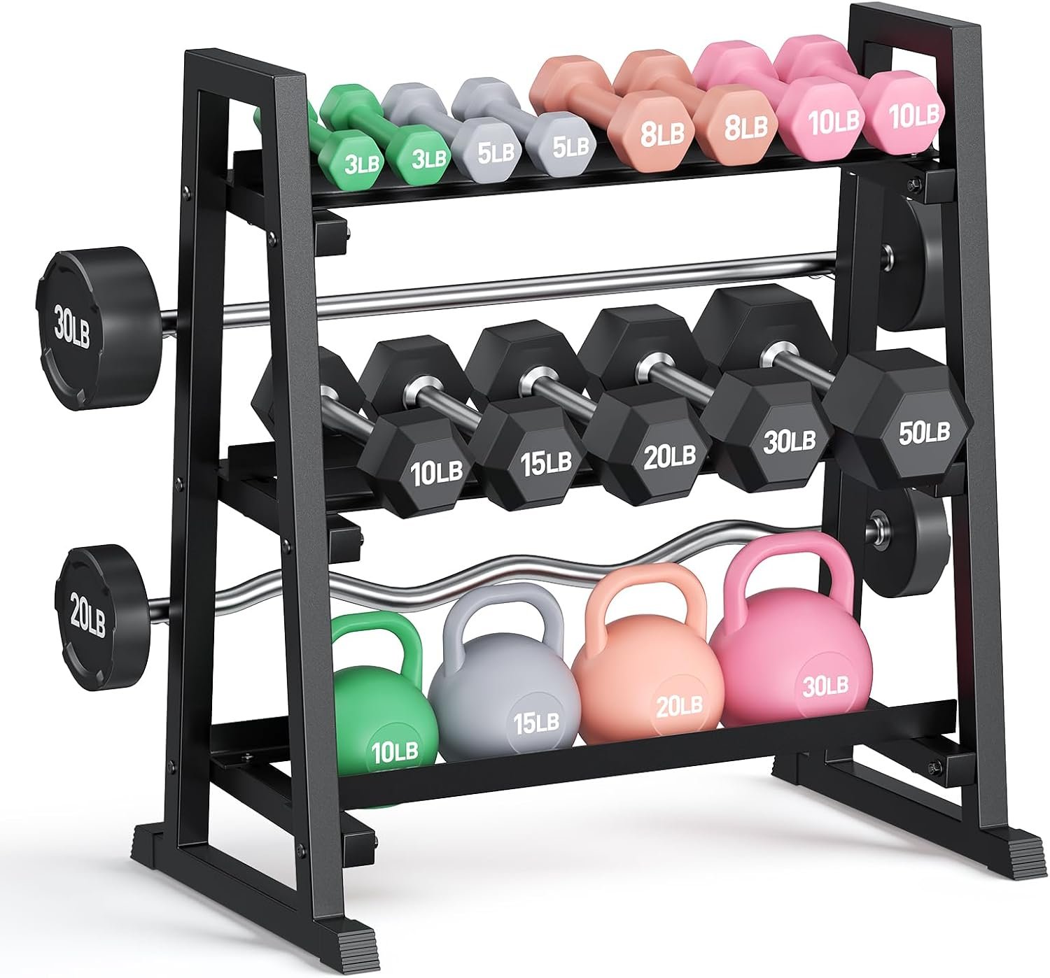 3 Tier Adjustable Dumbbell Rack, 13...