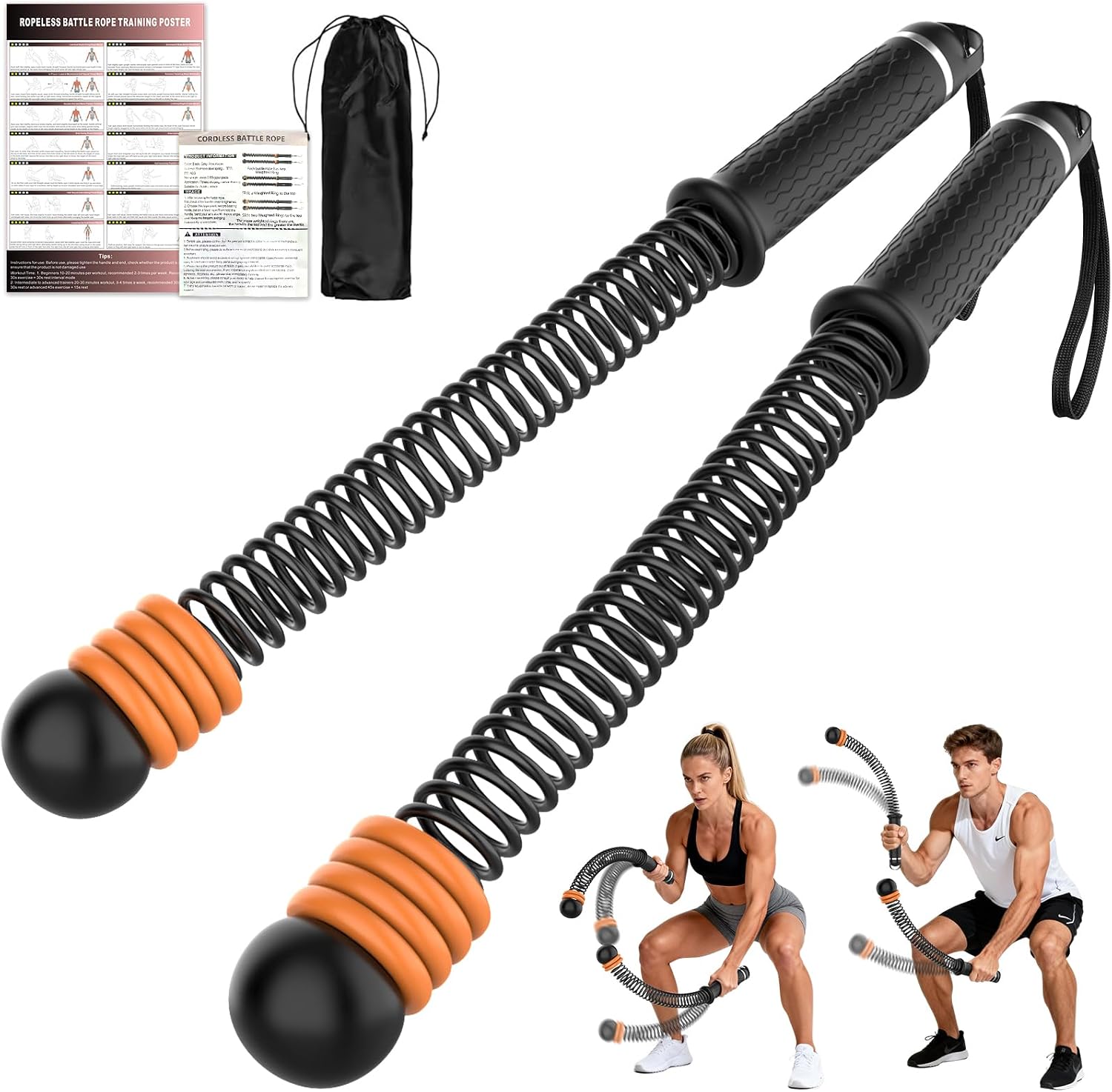 Ropeless Battle Ropes for Home Gym,...