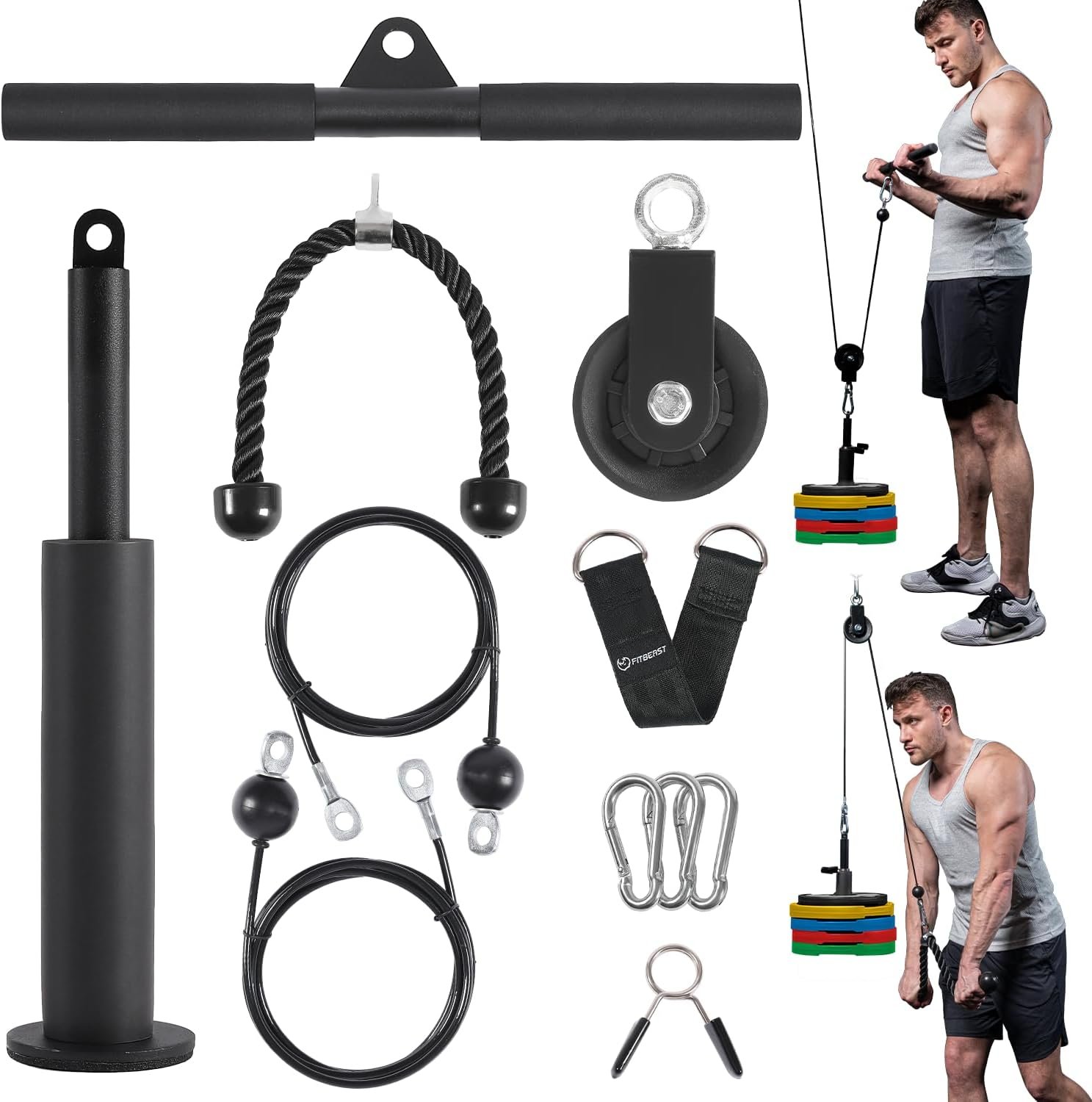FitBeast Pulley System Gym, Cable W...