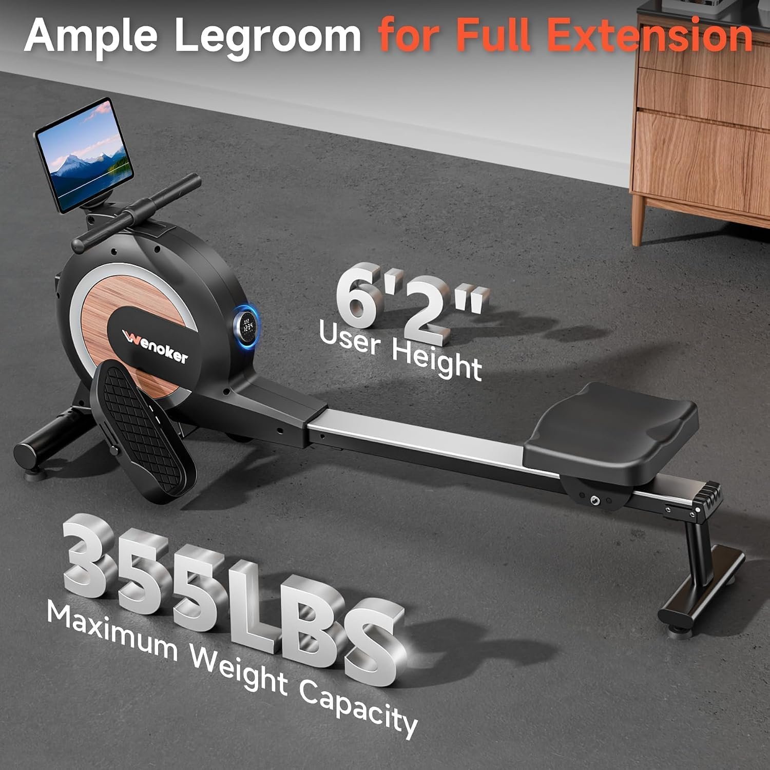Wenoker Magnetic Rowing Machine for Home,Quiet & Smooth,Full Body Workout - Image 6
