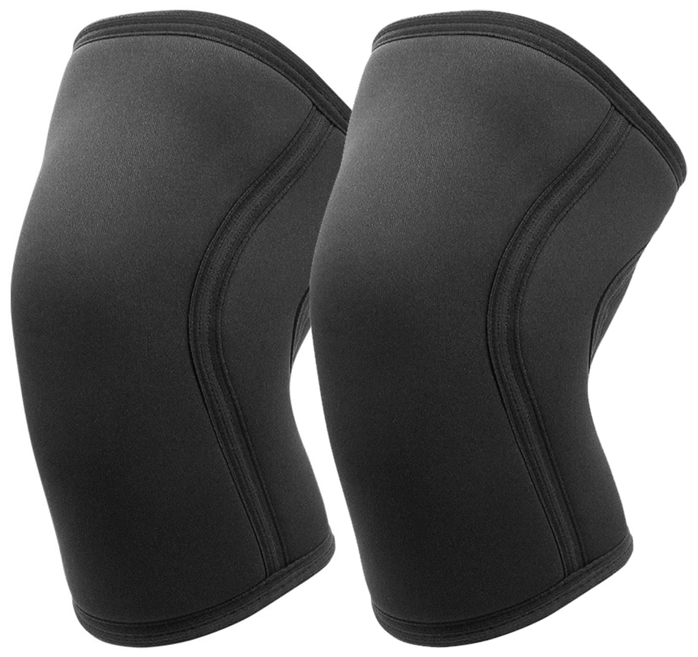 7mm Neoprene Knee Brace for Men Women, Weightlifting Knee Sleeves for Men Women Knee Compression Sleeves, Thick Compression Brace for Weightlifting Powerlifting Squatting and Cross Fit Training, Rodilleras Para Gym (Black, X-Large)