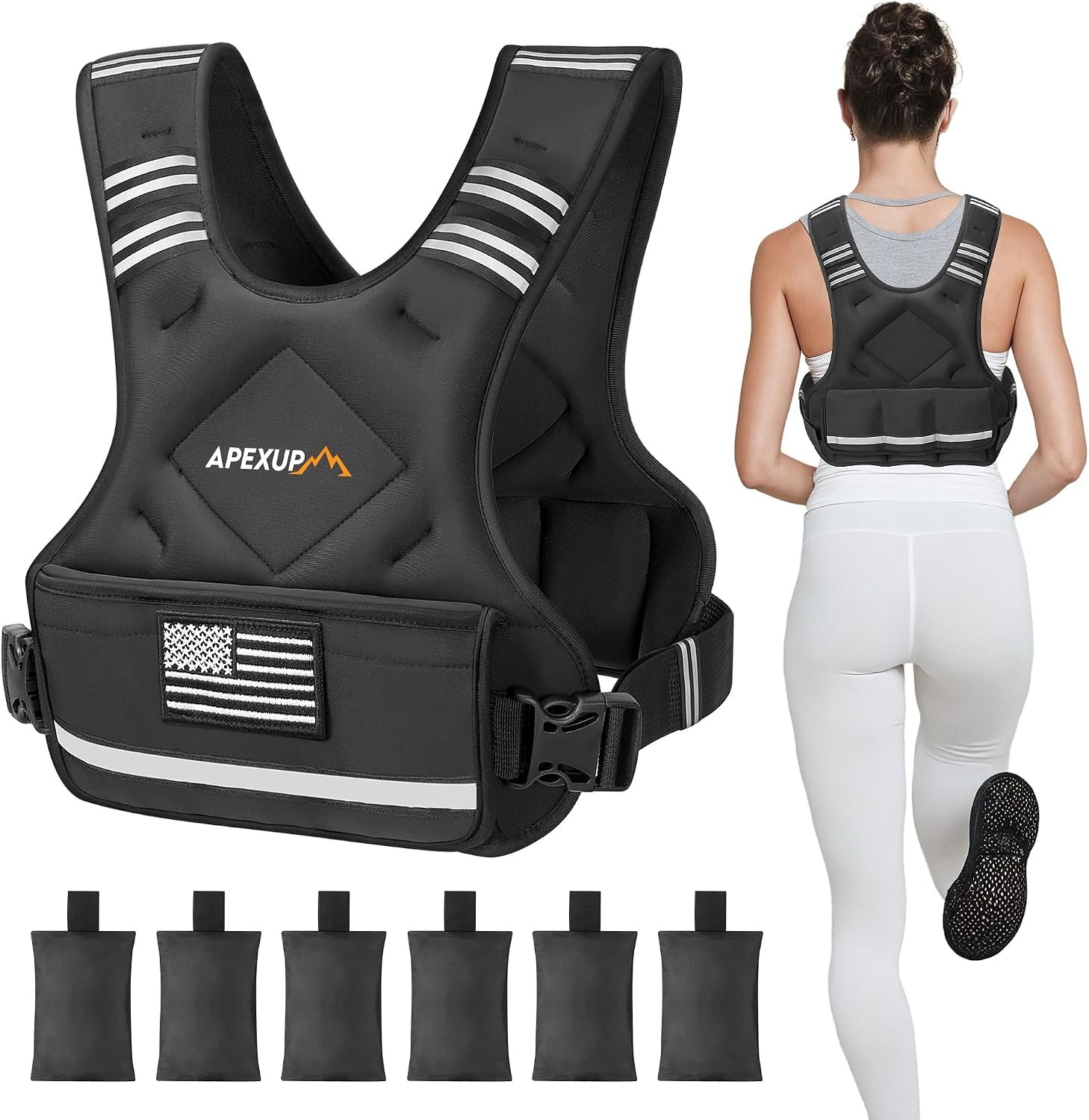 APEXUP Adjustable Weighted Vest, 4-...