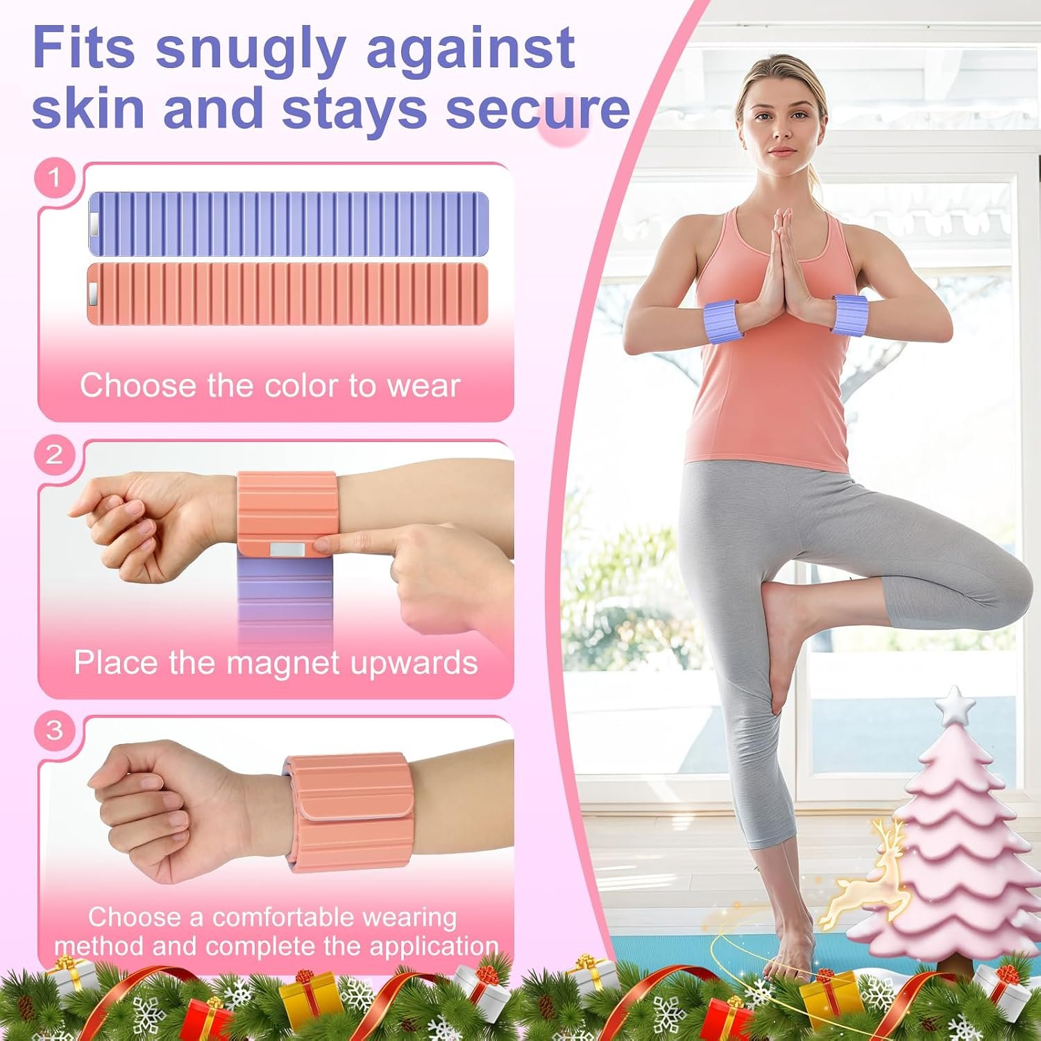 Wrist Weights, Ankle Weights for Women, 2 Pack (1.1LB Each)–Stackable Magnetic, Silicone (Waterproof), Non-Slip, Easy Wear, Adjustable (Men & Women), Ideal for Jogging/Yoga & More, Great Gift - Image 8