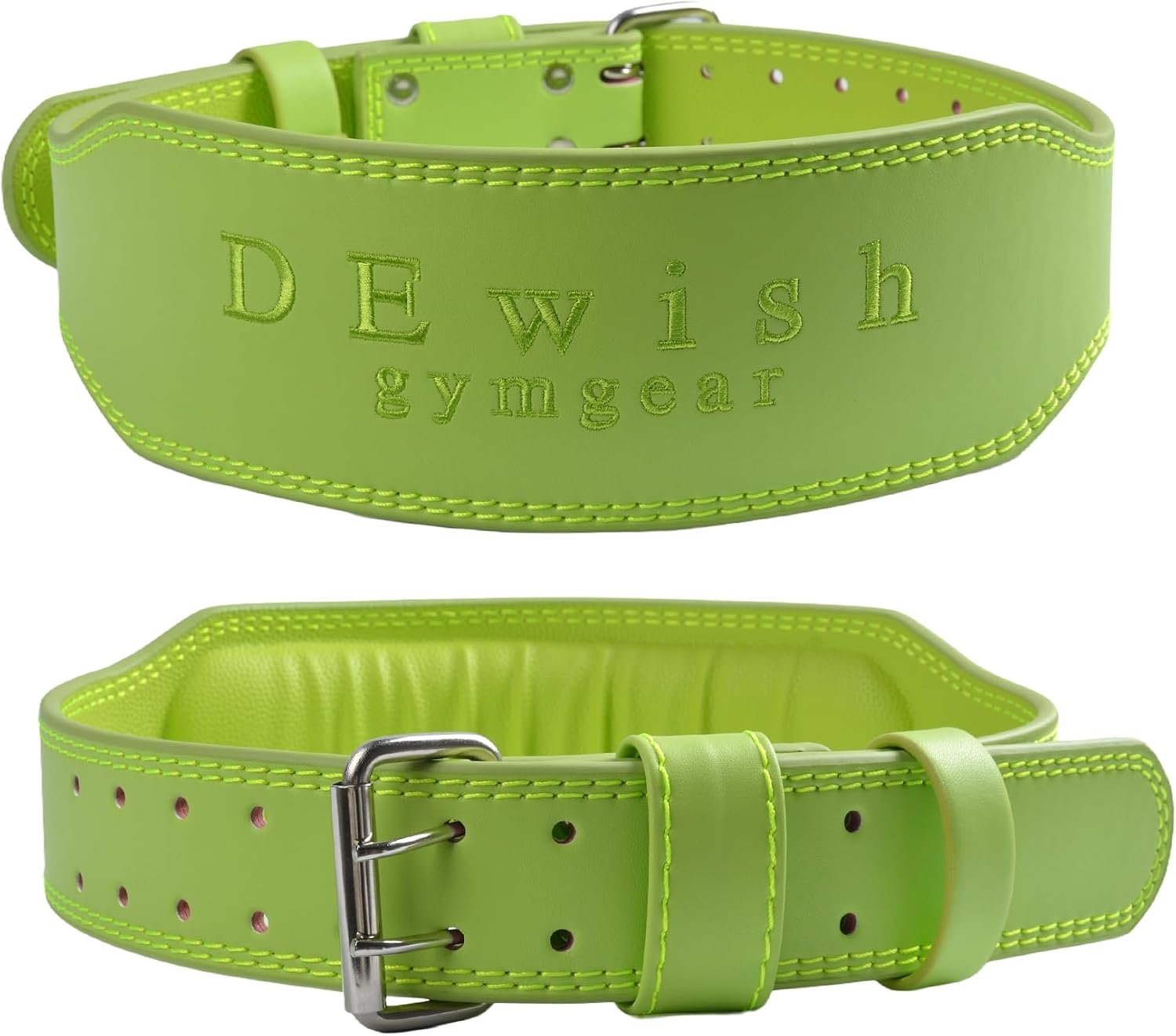 Leather Weightlifting Belt, 10 Adju...