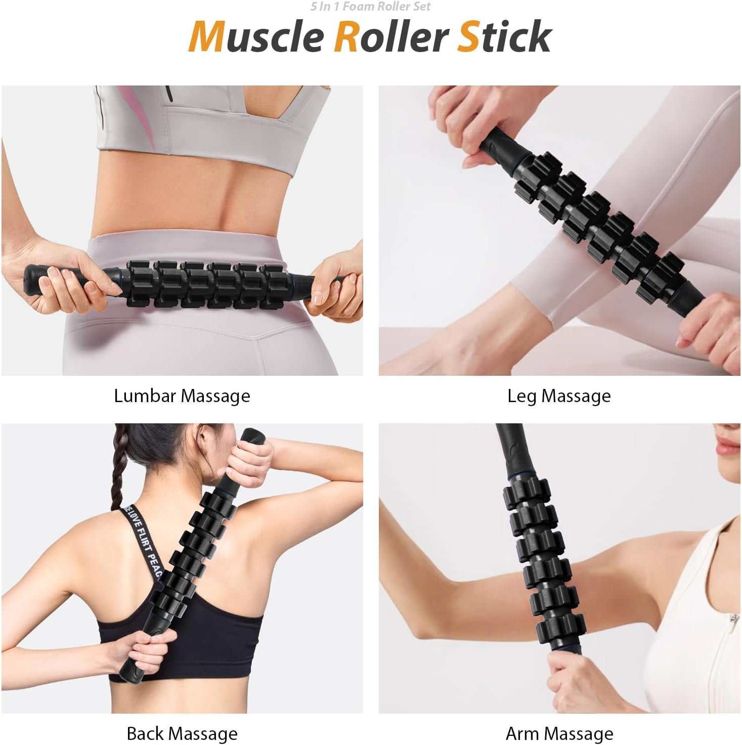 SUBCULTUREPICK 5 in1 Foam Roller Set, Trigger Point Foam Roller Deep Tissue - Image 4