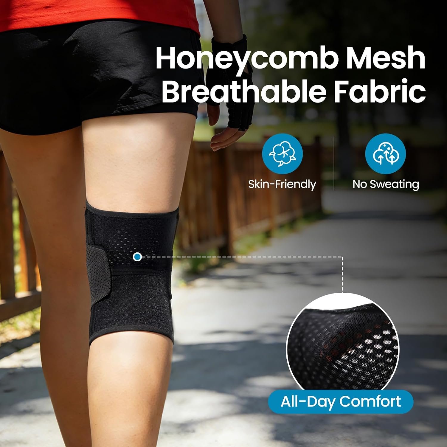 Galvaran Knee Brace with Side Stabilizers for Meniscal Tear Knee Pain ACL MCL Arthritis Injuries Recovery, Breathable Adjustable Knee Support for Men and Women - Image 4